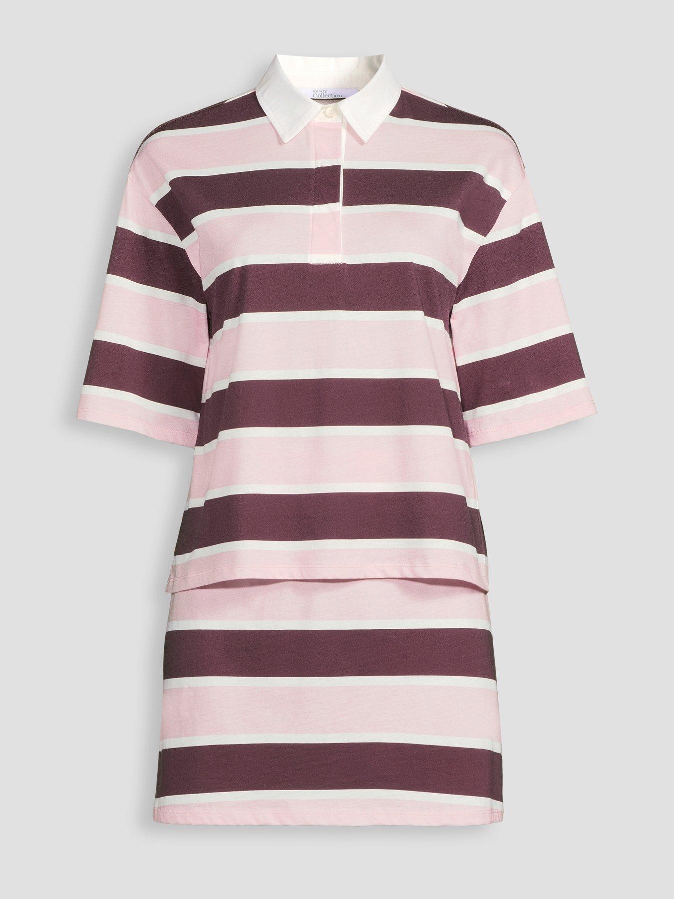 Image 7 of 7 of The Very Collection Stripe Mini Skirt Co-Ord - Multi