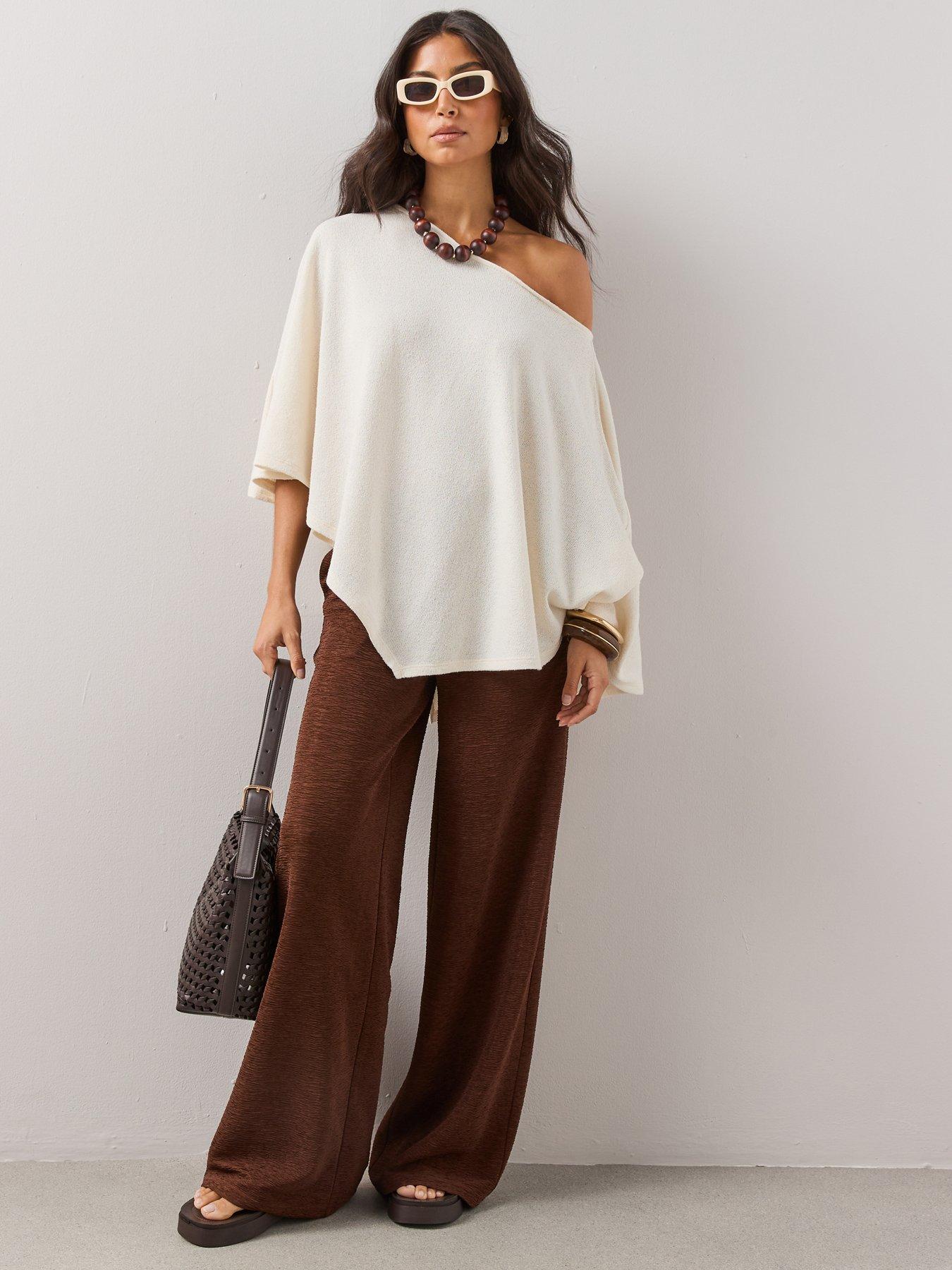 The Very Collection Textured Loose Fit Poncho - Cream