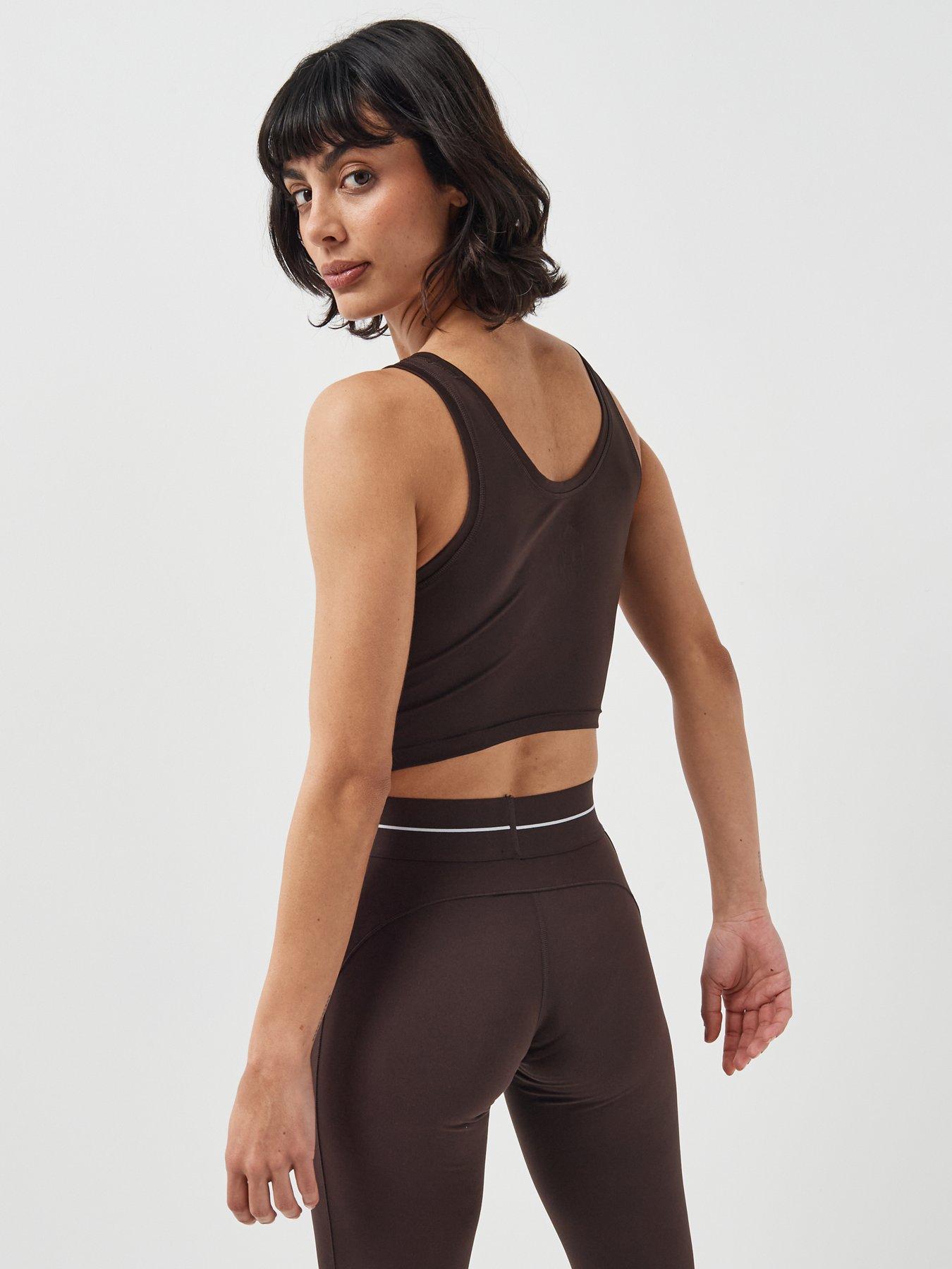 adidas-womens-training-workout-essentials-tank-brownstillFront