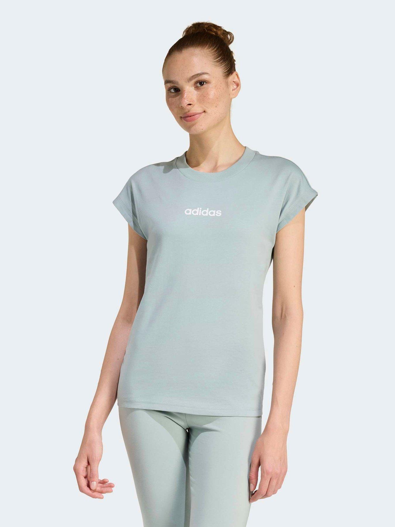 adidas Sportswear Women's Essentials Linear Cotton T-Shirt - Green
