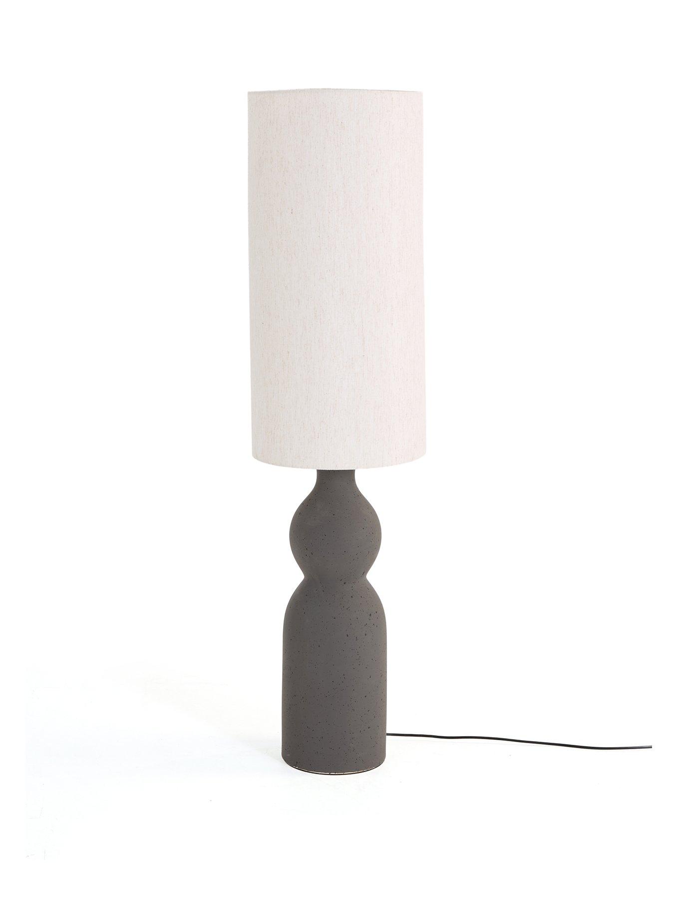 Image 2 of 7 of The Very Collection Matte Black Totem Ceramic Floor Lamp