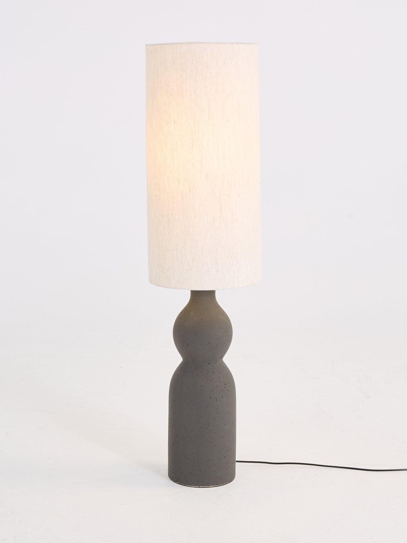 Image 3 of 7 of The Very Collection Matte Black Totem Ceramic Floor Lamp