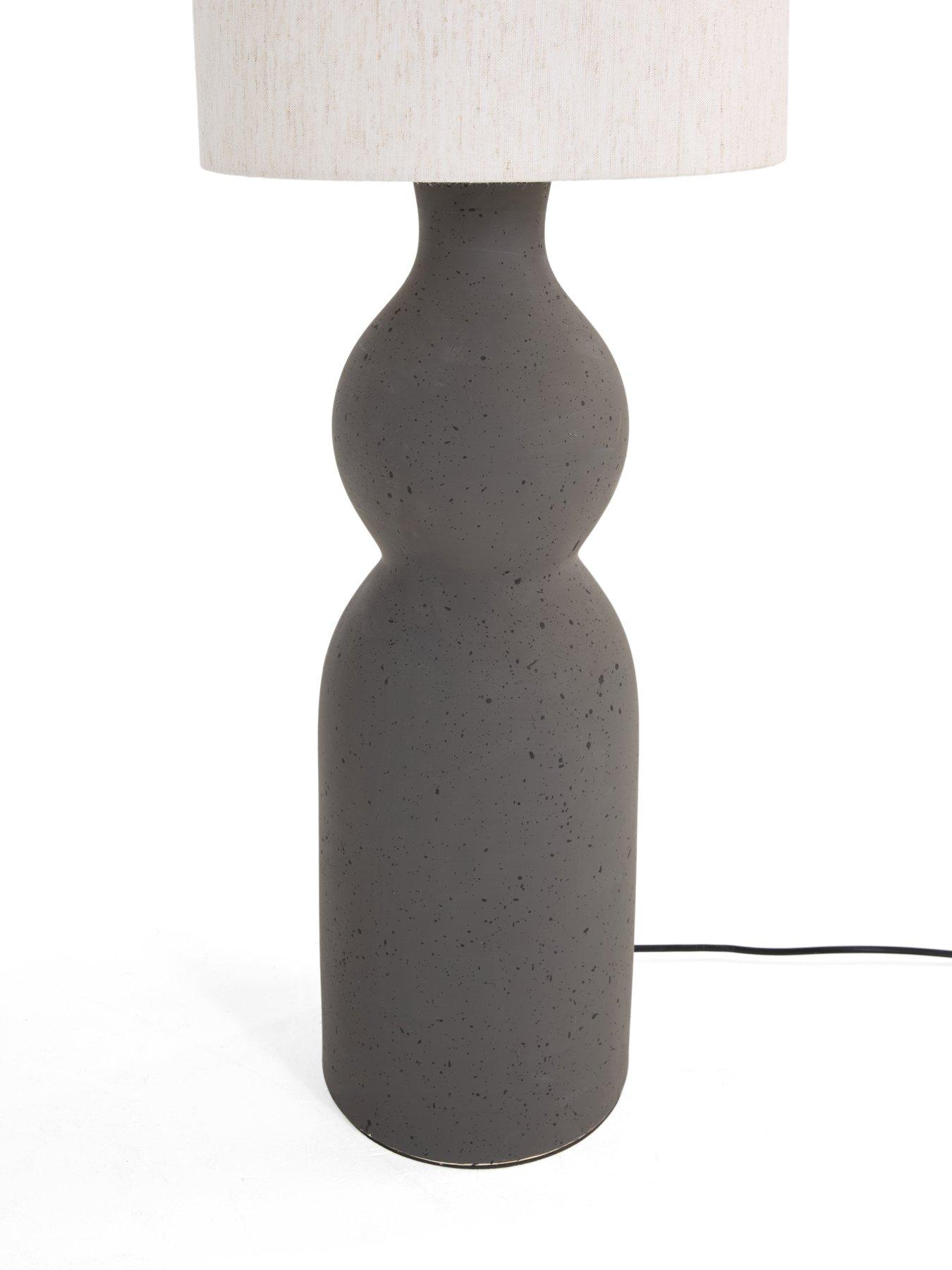 Image 4 of 7 of The Very Collection Matte Black Totem Ceramic Floor Lamp