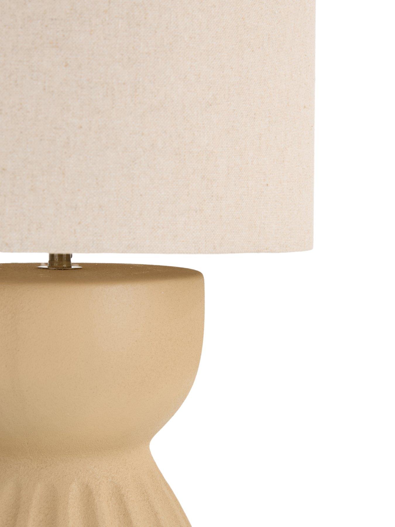 Image 4 of 8 of The Very Collection Stoneware Ribbed Ceramic Floor Lamp