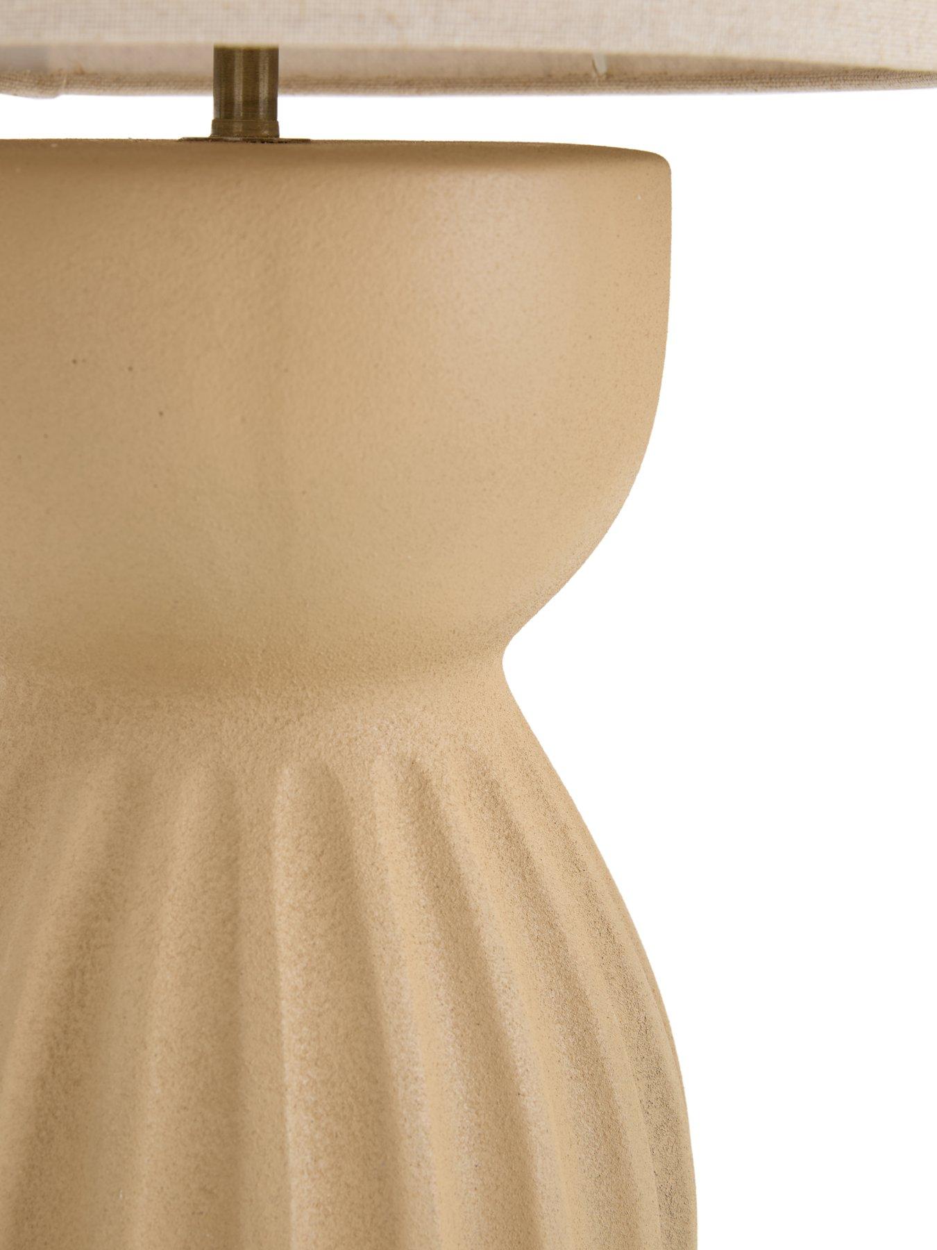Image 7 of 8 of The Very Collection Stoneware Ribbed Ceramic Floor Lamp