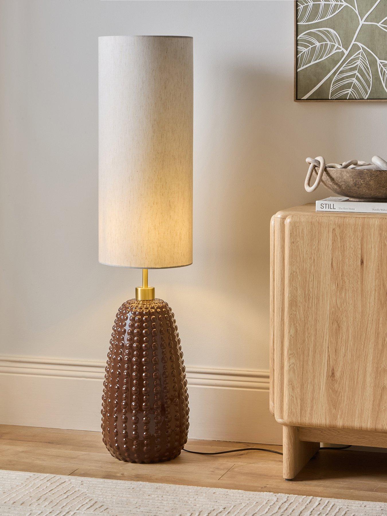 Image 1 of 8 of The Very Collection Brown Casa Dot Floor Lamp
