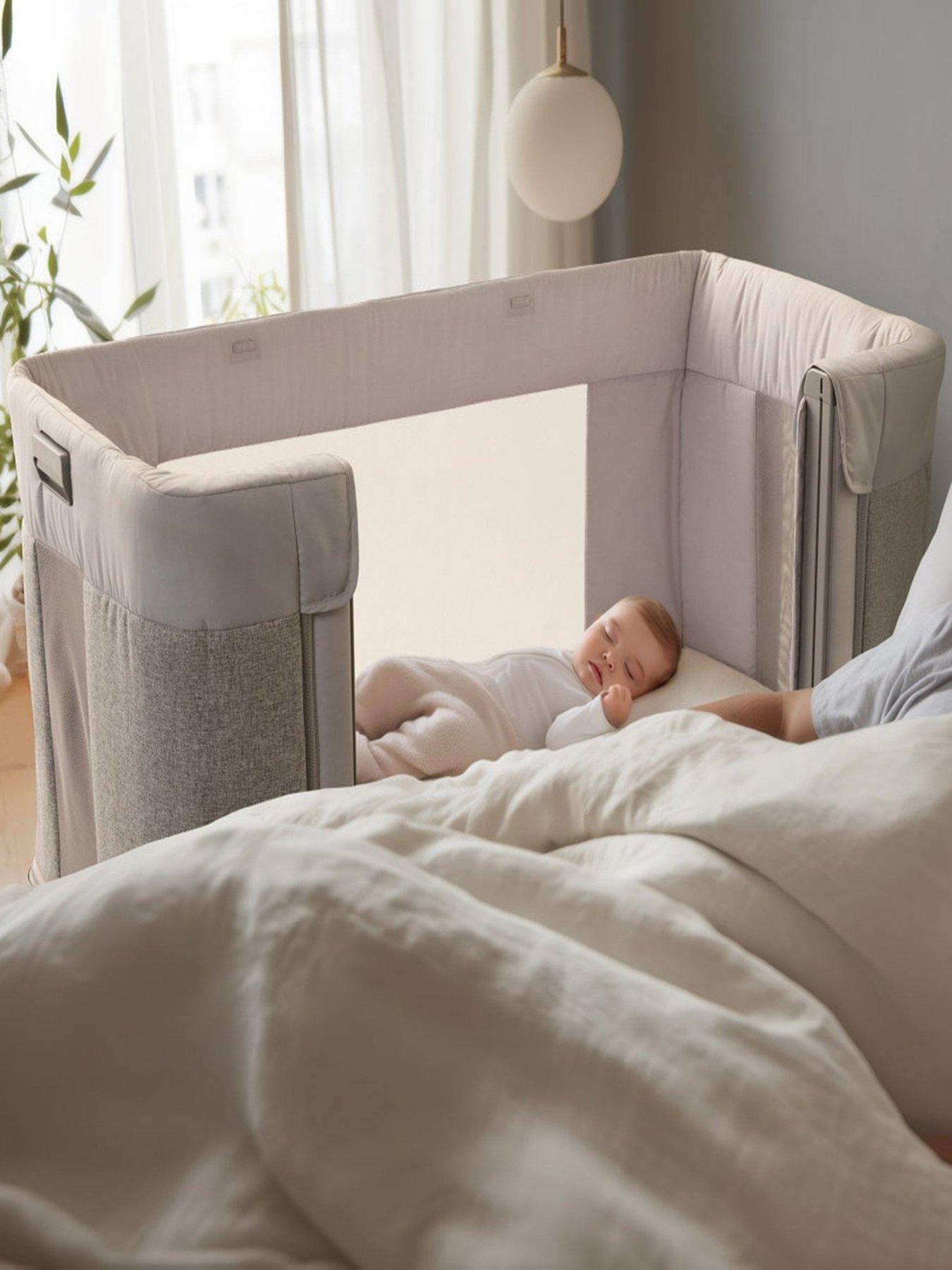 Image 1 of 7 of Chicco Next2Me Forever Bedside Crib with Adjustable Heights, Ash Grey