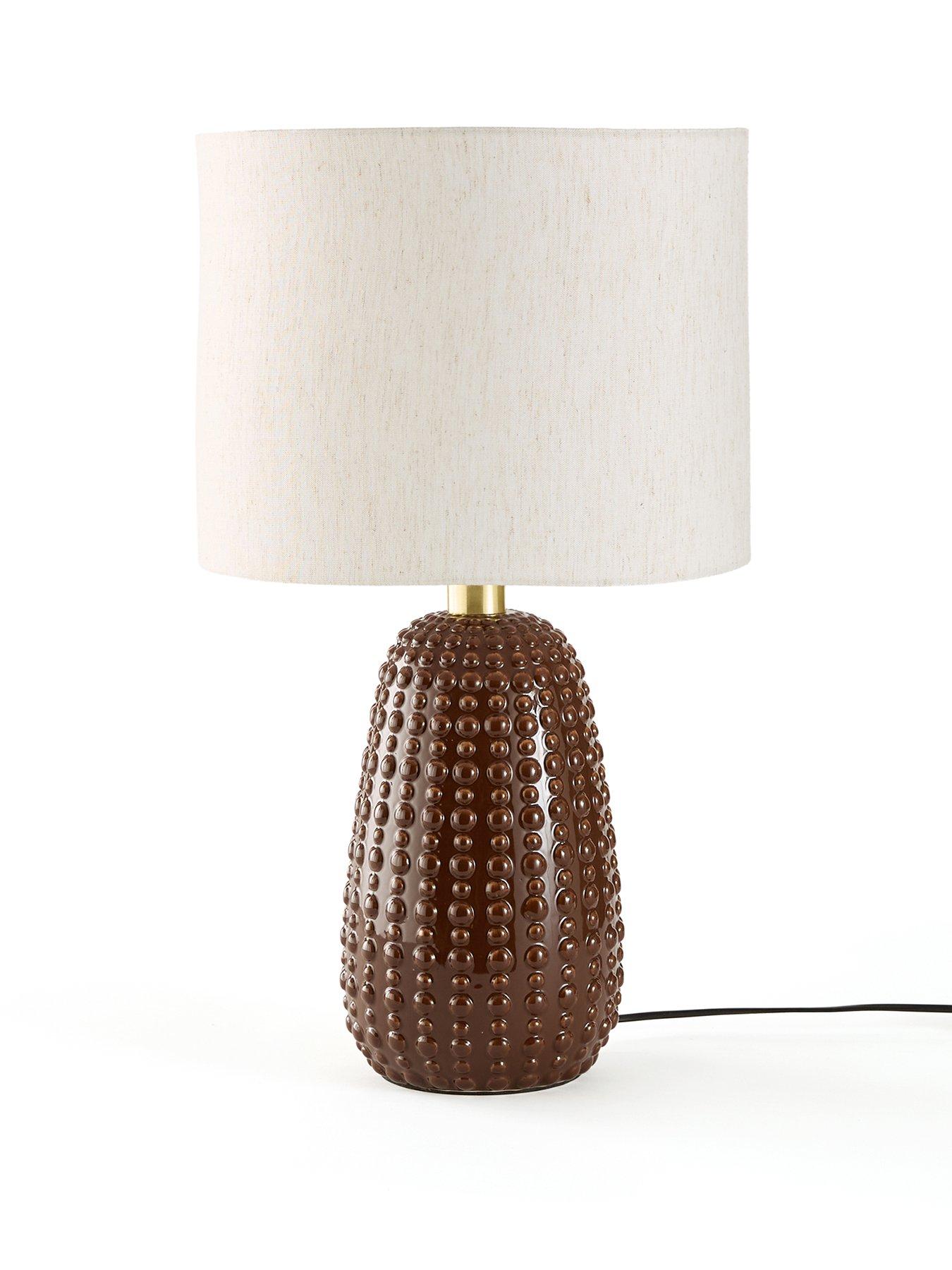 Image 2 of 7 of The Very Collection Brown Casa Dot Table Lamp
