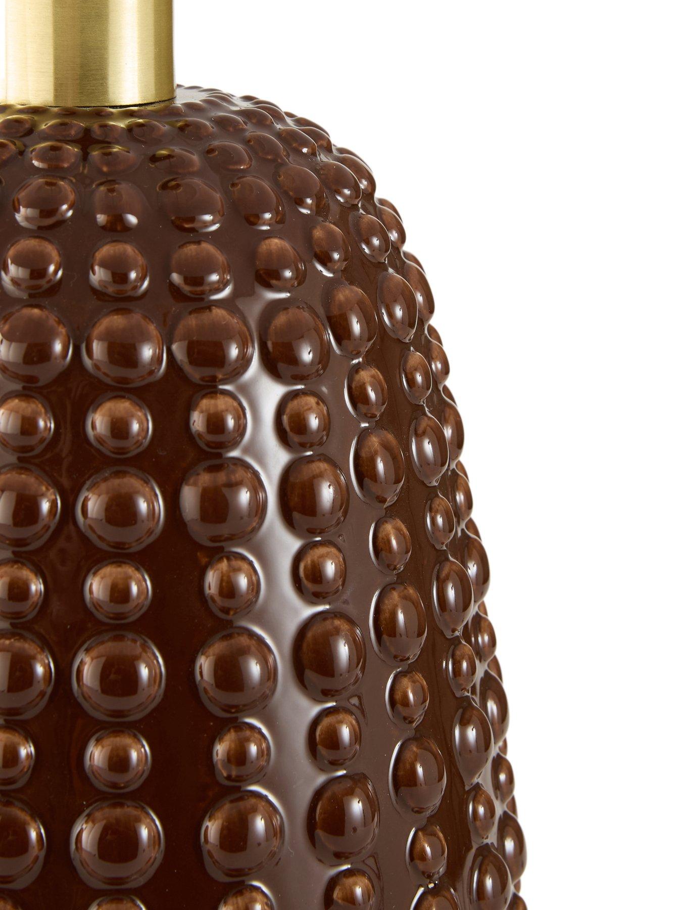 Image 4 of 7 of The Very Collection Brown Casa Dot Table Lamp