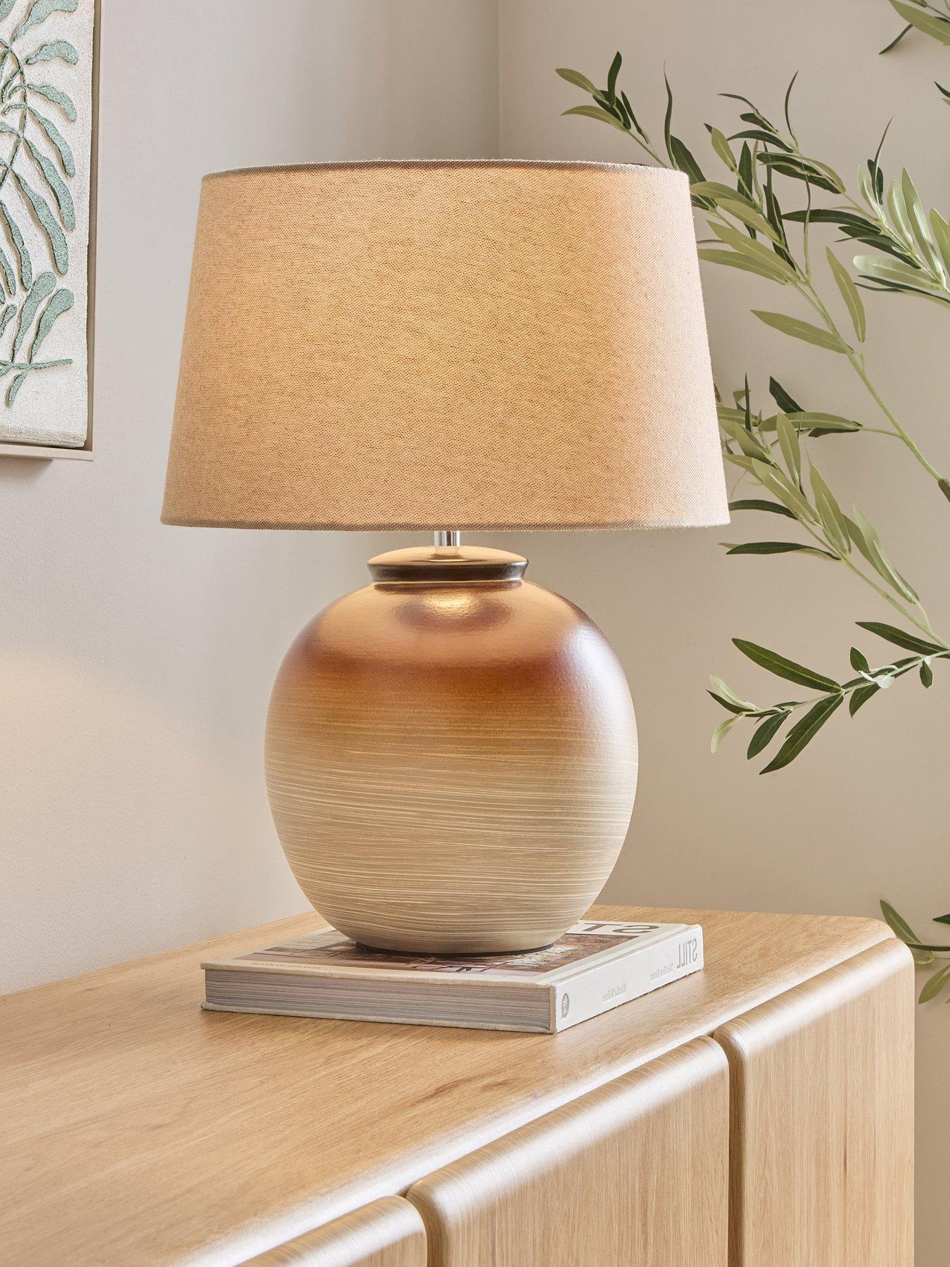 The Very Collection Brown Swirl Table Lamp