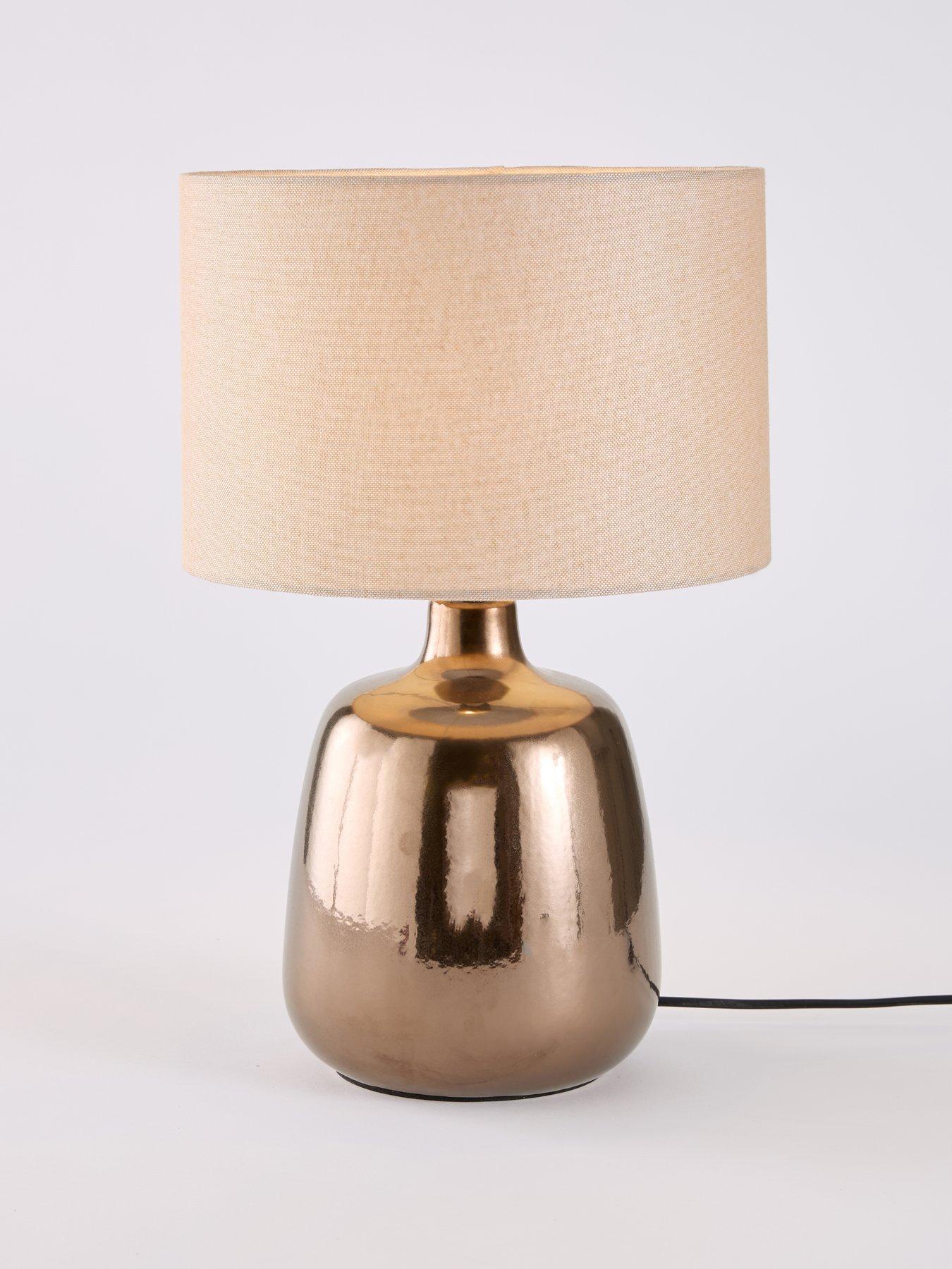 Image 3 of 8 of The Very Collection Brown Glaze Table Lamp