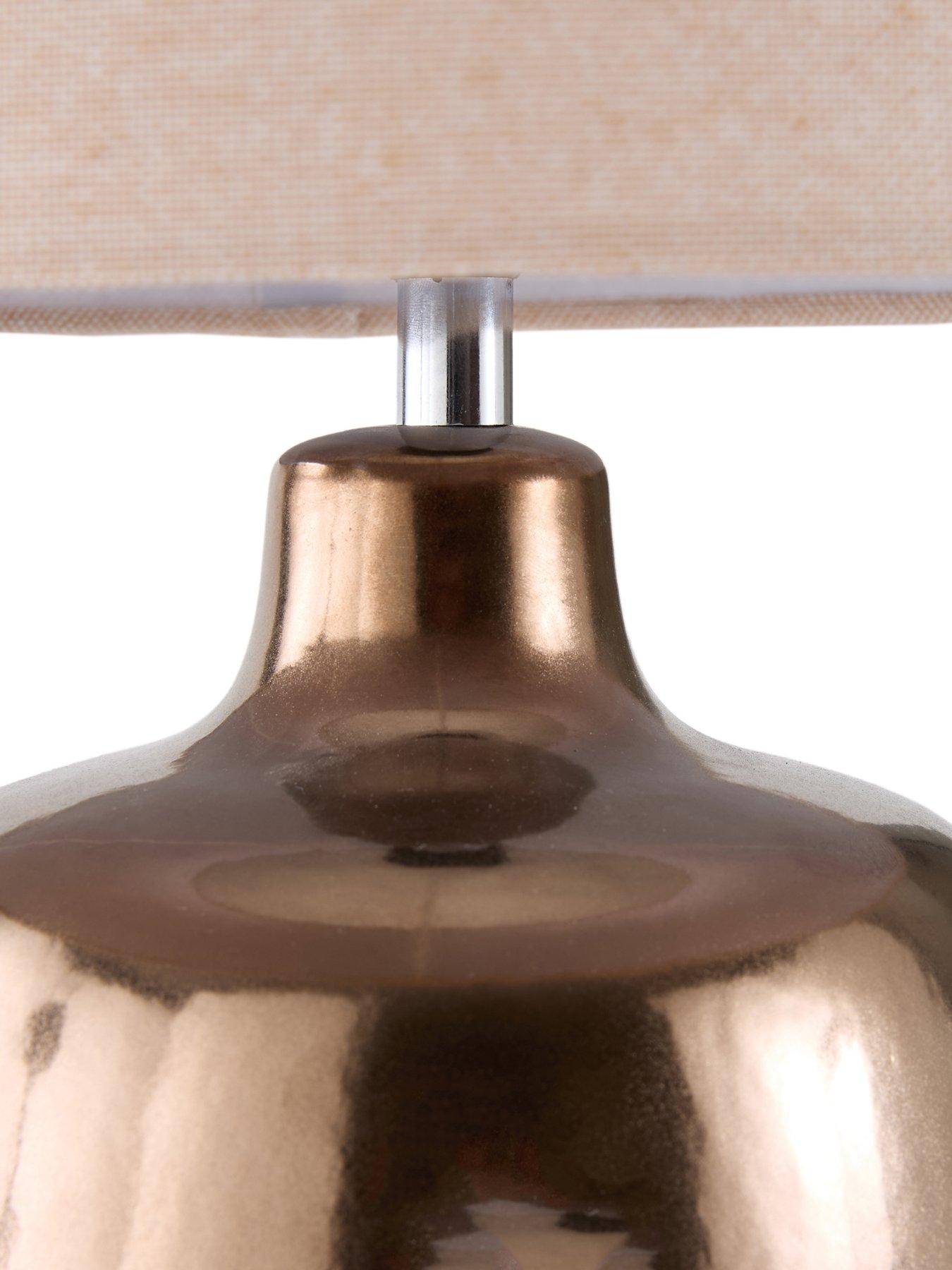 Image 4 of 8 of The Very Collection Brown Glaze Table Lamp