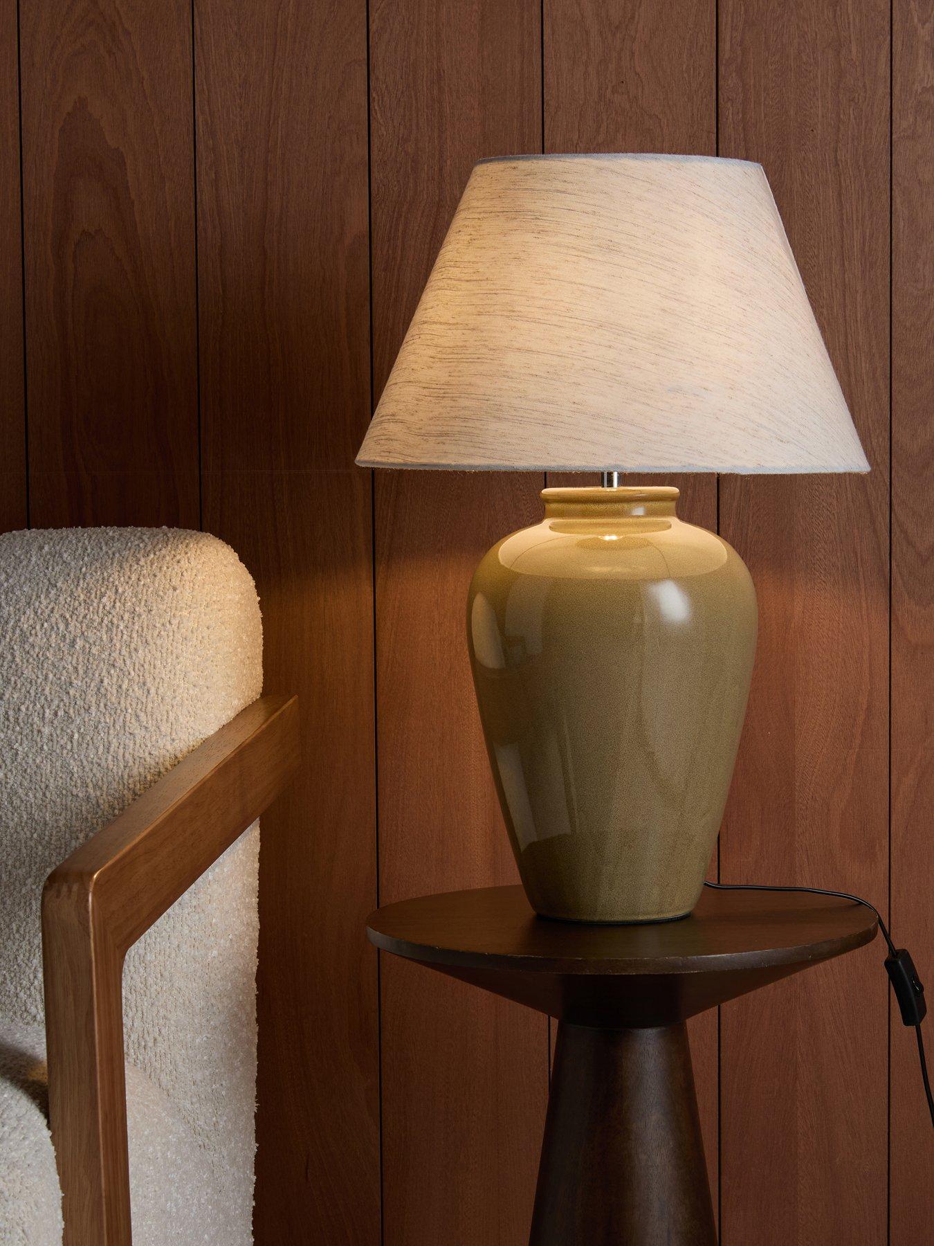 The Very Collection Reactive Ceramic Urn Table Lamp Large