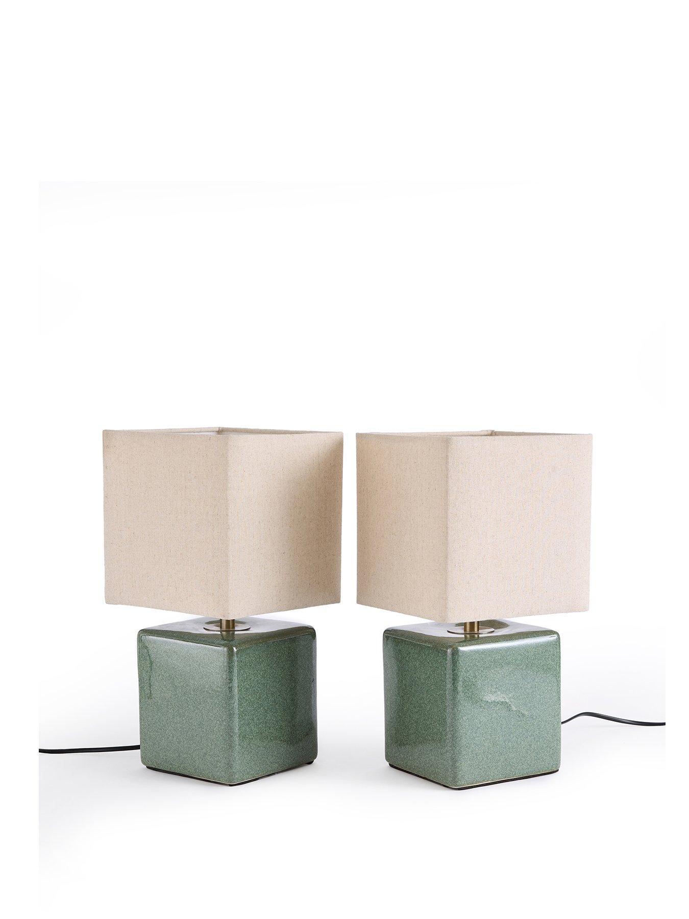 Image 2 of 7 of The Very Collection Set Of 2 Cube Table Lamps