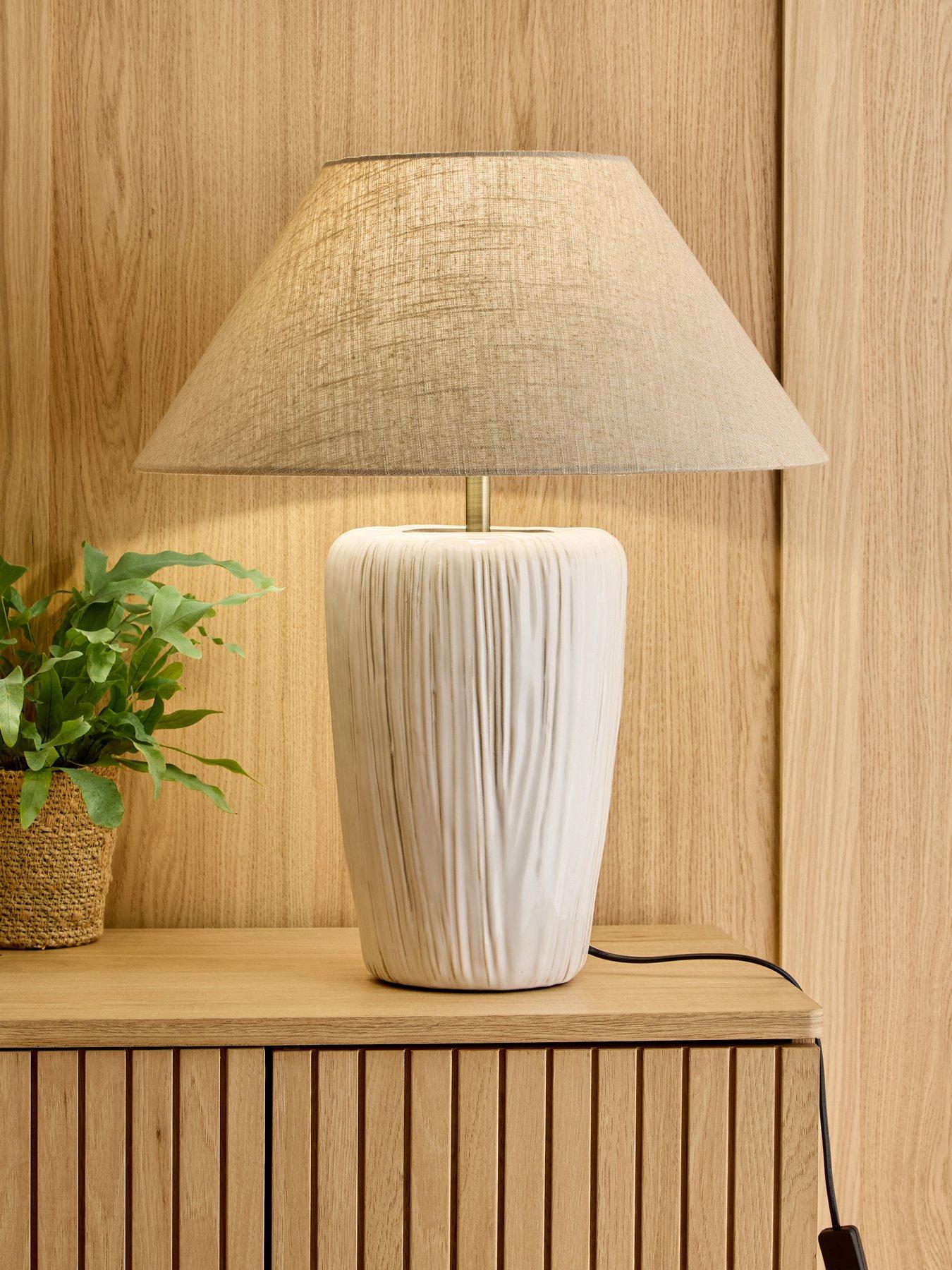 The Very Collection Brushed Ceramic Table Lamp