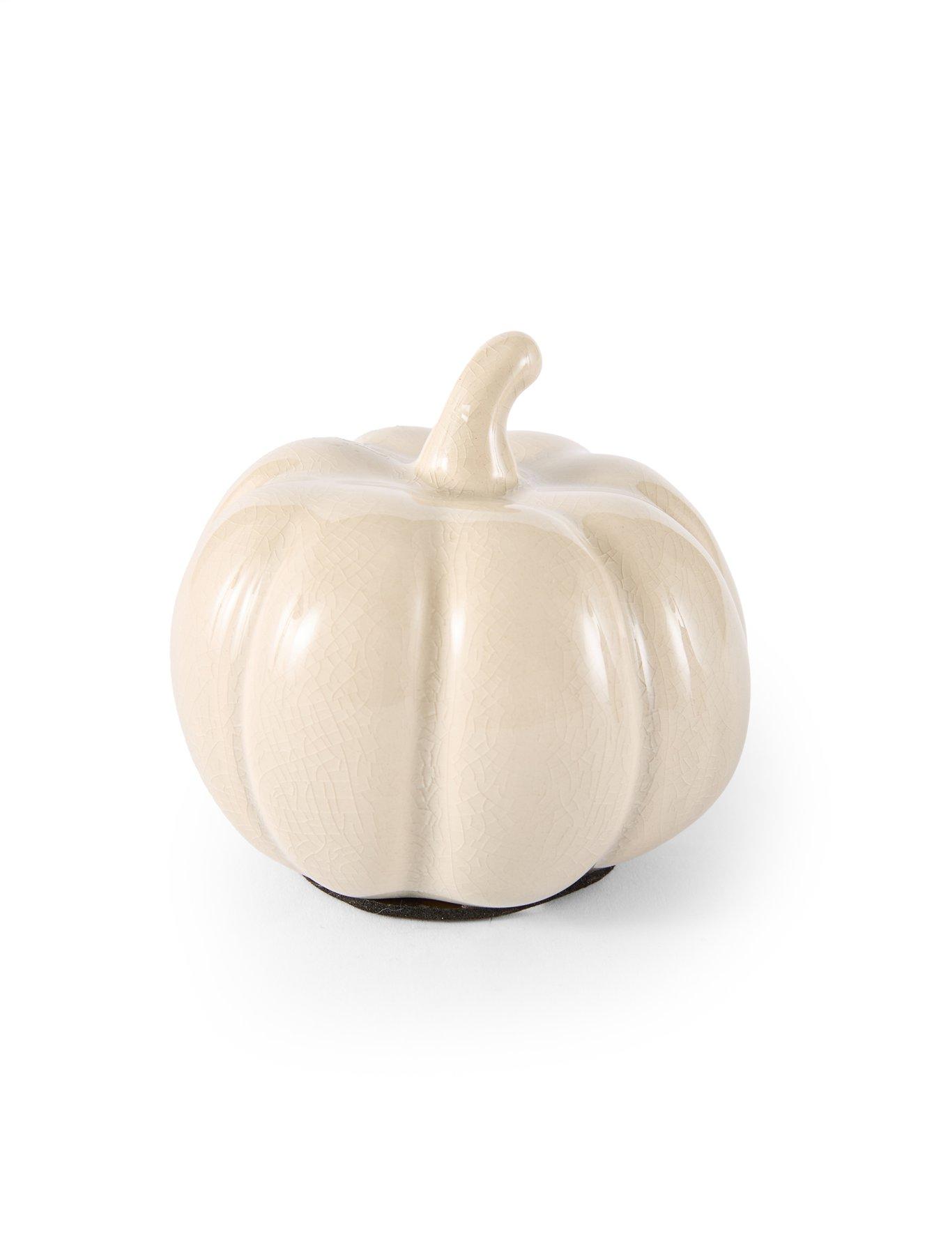Image 4 of 7 of The Very Collection Set Of 2 Ceramic Shaped Pumpkins