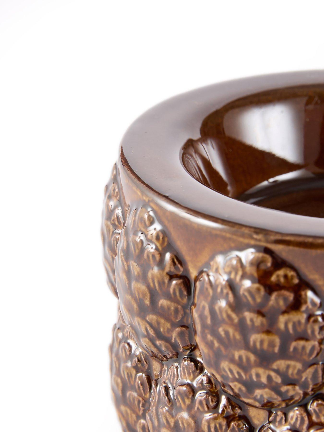 Image 6 of 7 of The Very Collection Set of 2&nbsp;Tealight Candle Holders With Pinecone Detail