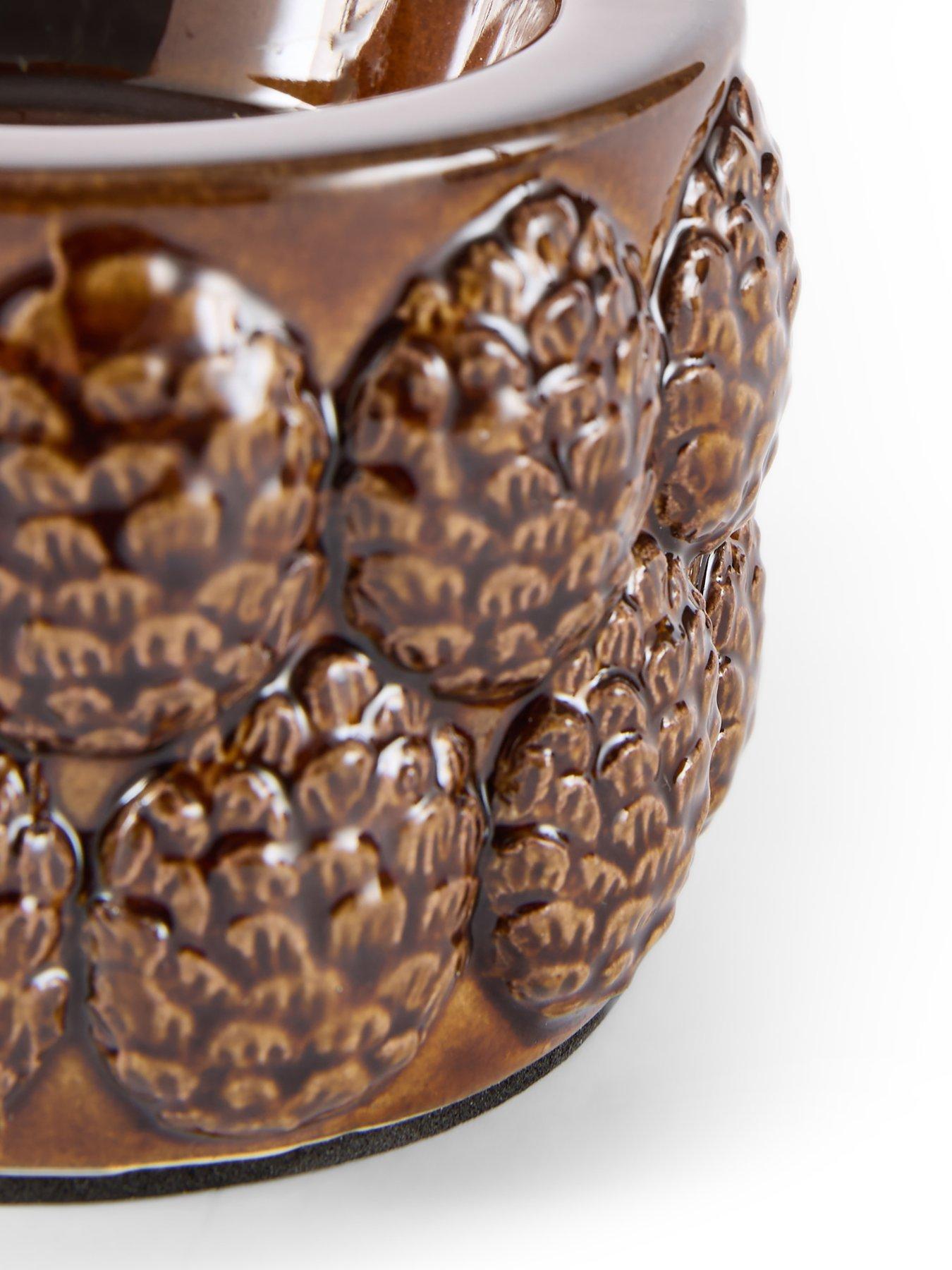 Image 7 of 7 of The Very Collection Set of 2&nbsp;Tealight Candle Holders With Pinecone Detail