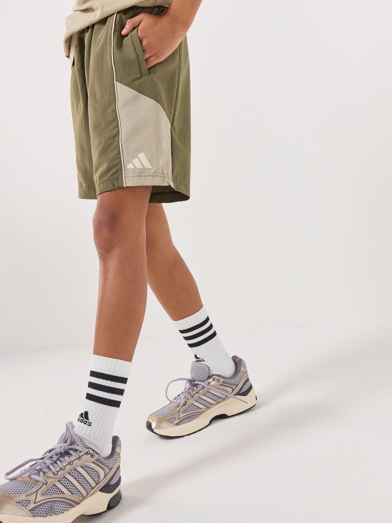 Adidas Sportswear Junior Unisex Color Block Woven Shorts - Green