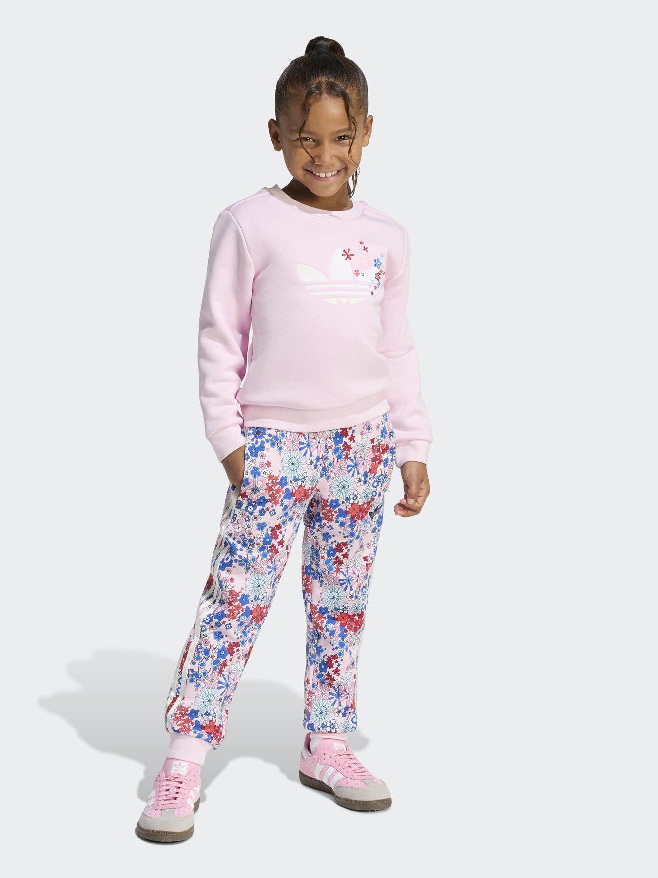 adidas Originals Kids Girl's X Liberty London Crew Set - Pink
