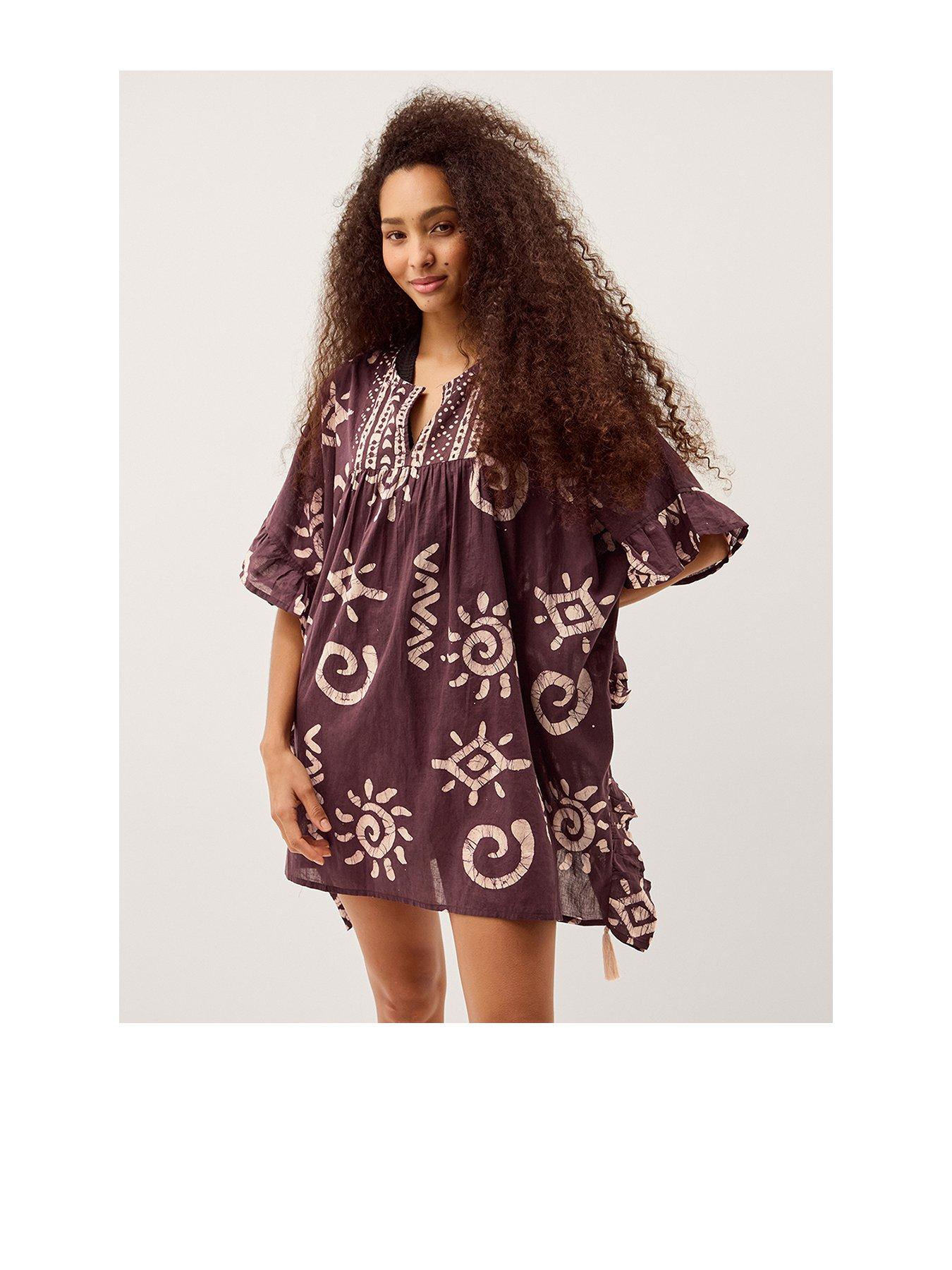 Image 1 of 5 of Monsoon Mafalda Batik Kaftan