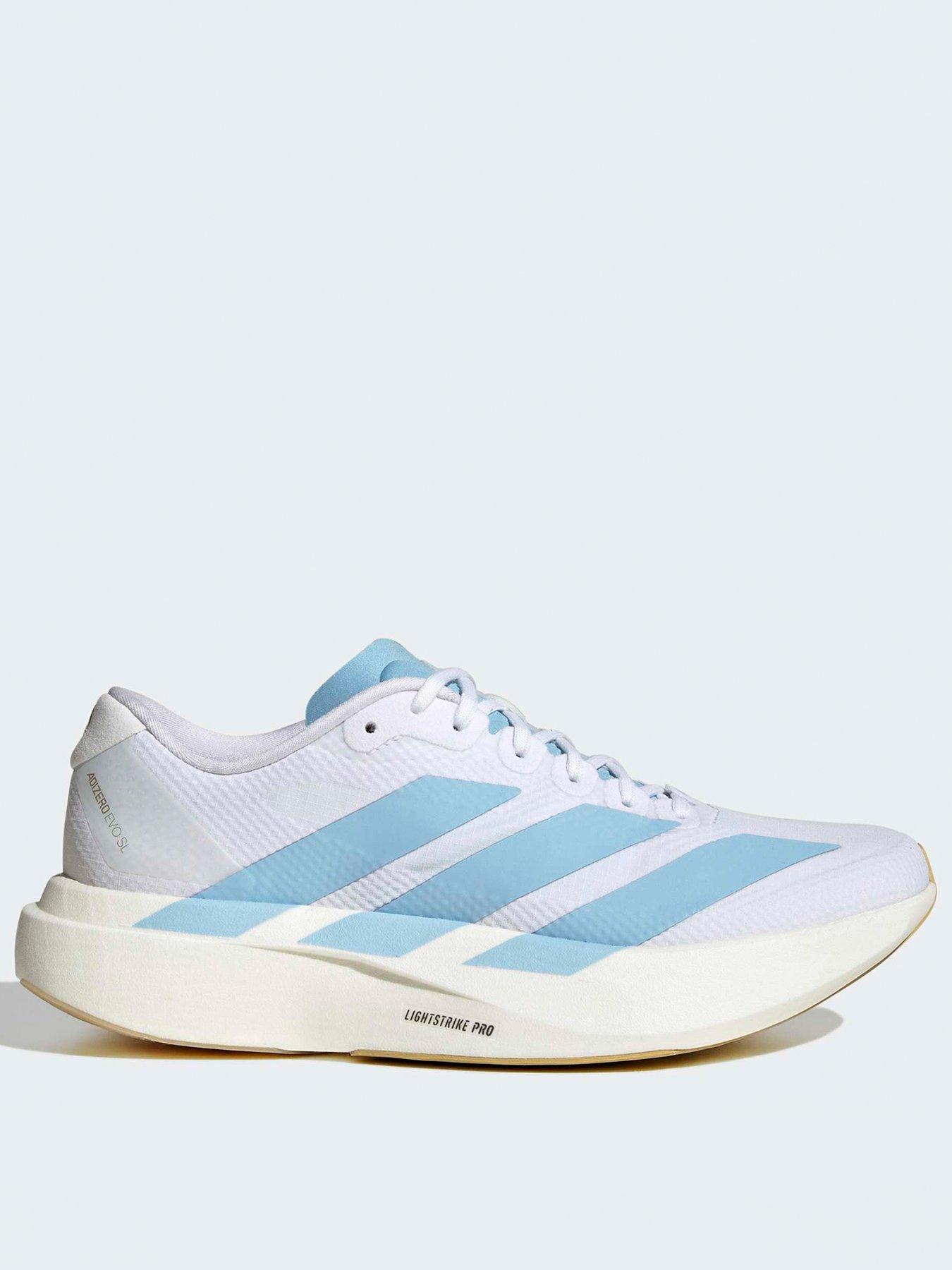 adidas Women's Running Adizero Evo Sl Woven Trainers- White/gold