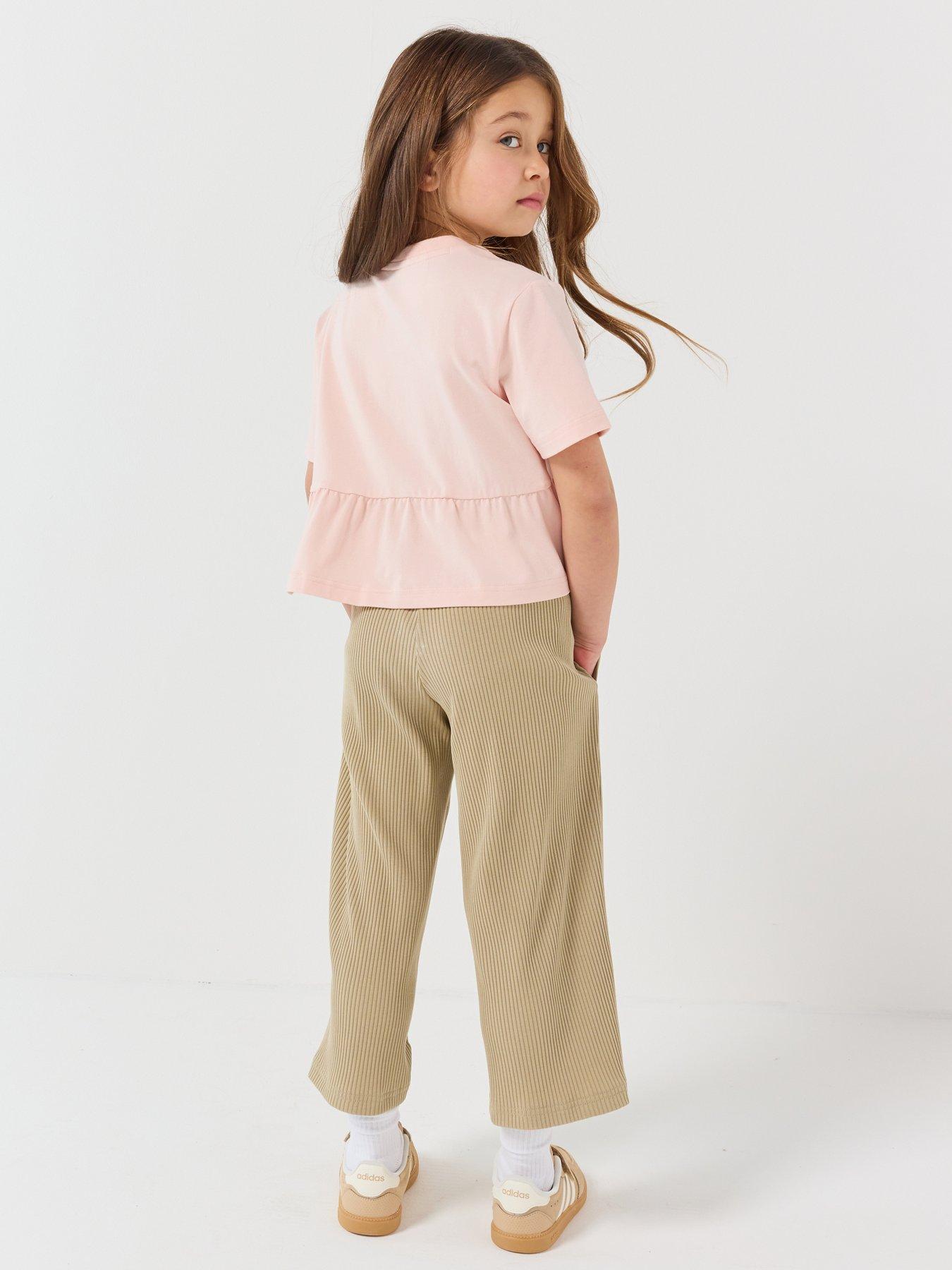 Image 2 of 6 of adidas Sportswear Kids Girls Seasonals Sweat Ruffles Set Little Girls - Pink