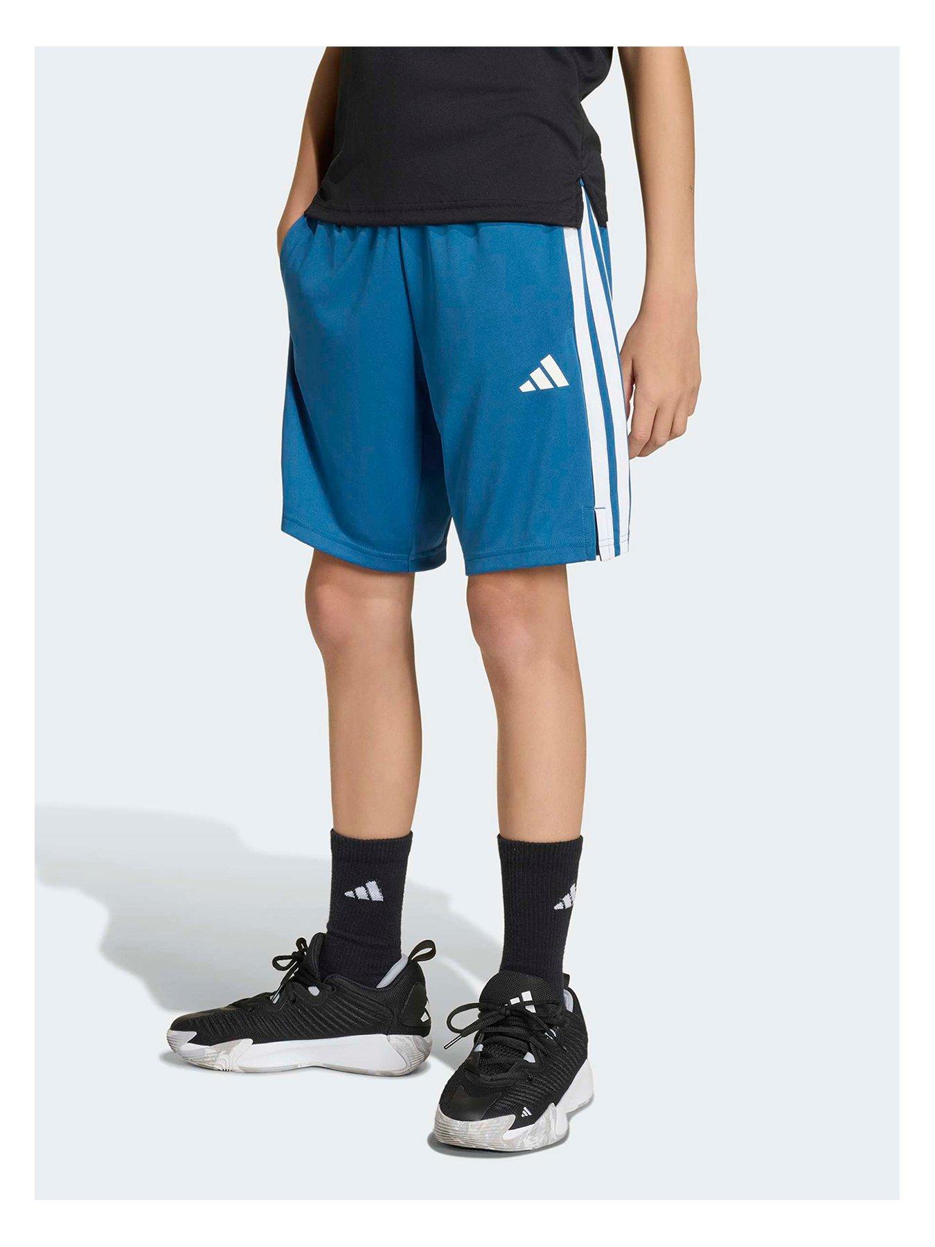 adidas-boys-training-3-stripe-short-bluestillFront