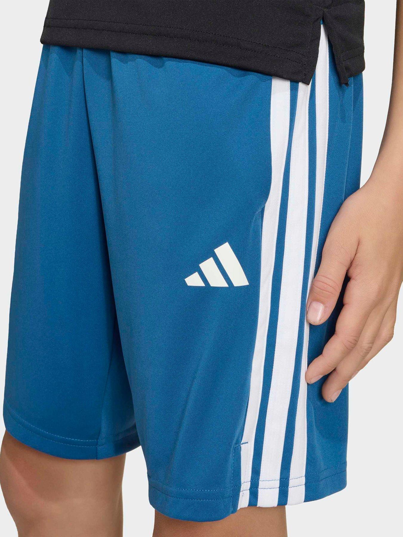 adidas-boys-training-3-stripe-short-blueoutfit