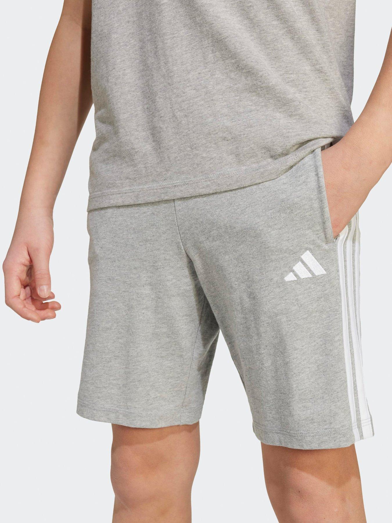 adidas-sportswear-junior-unisex-essentials-shorts-greydetail