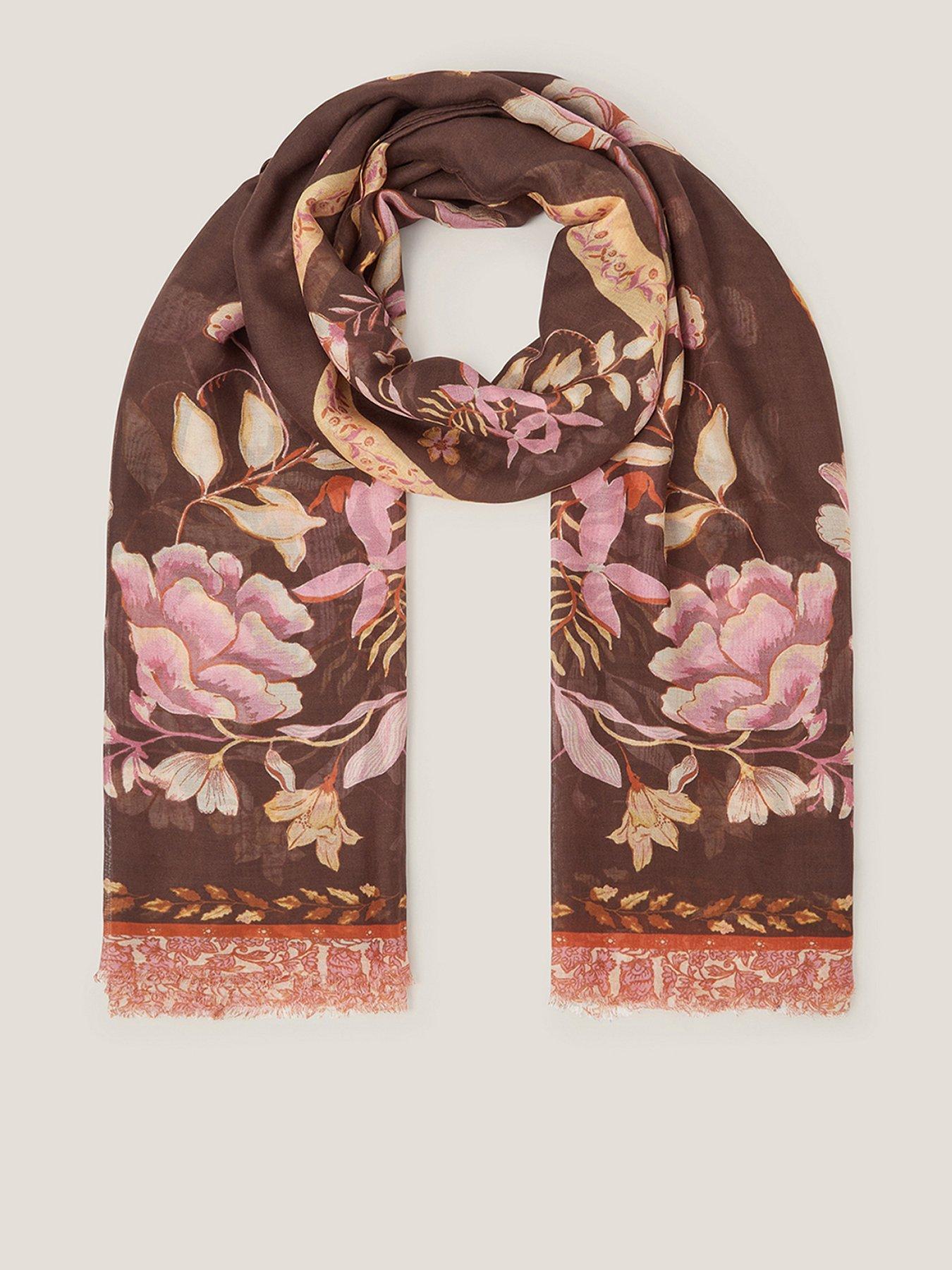 monsoon-samara-floral-scarf-brownfront