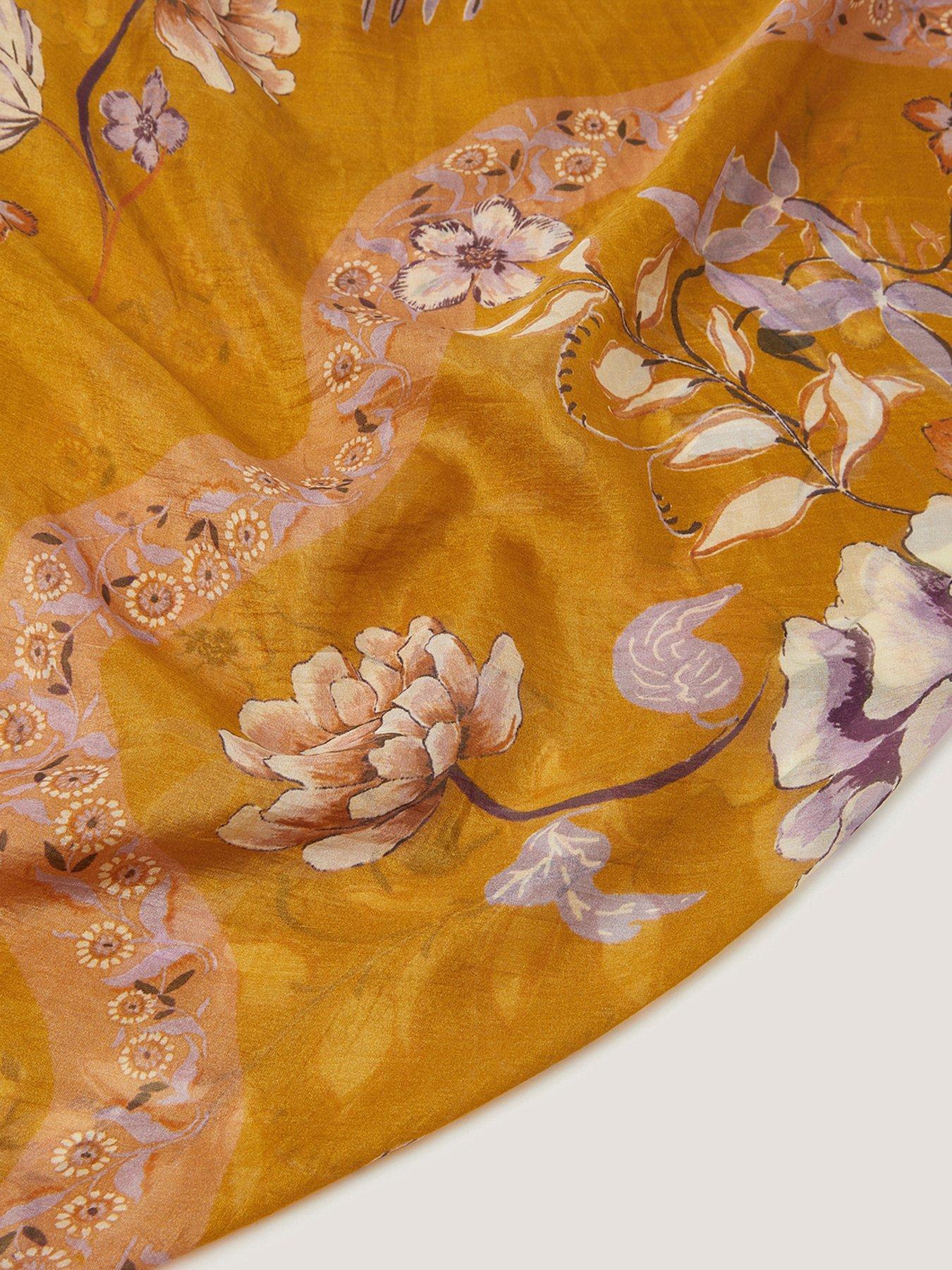 Image 2 of 2 of Monsoon Samara Square Silk Scarf