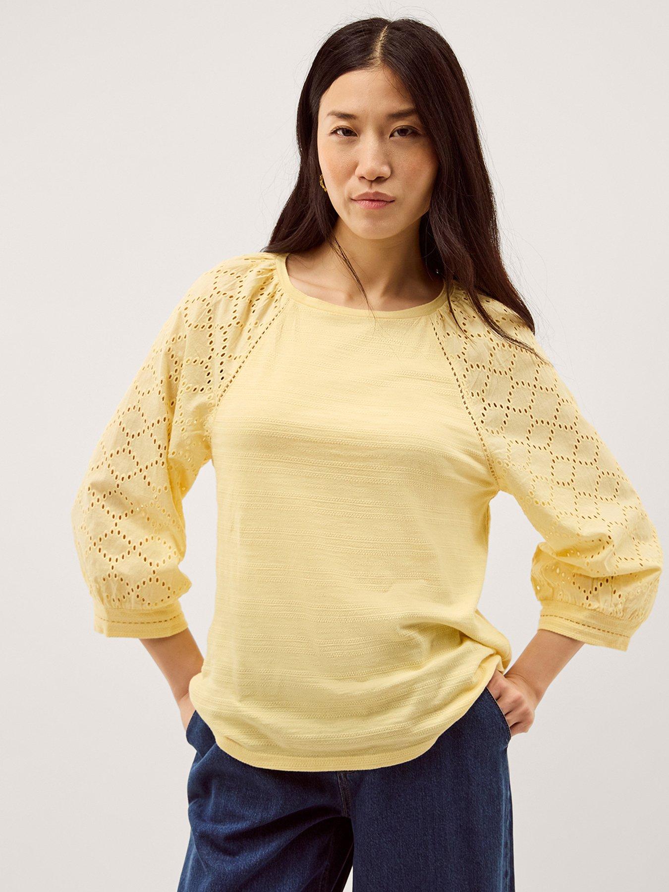 monsoon-fifi-fabric-mix-top-yellowfront