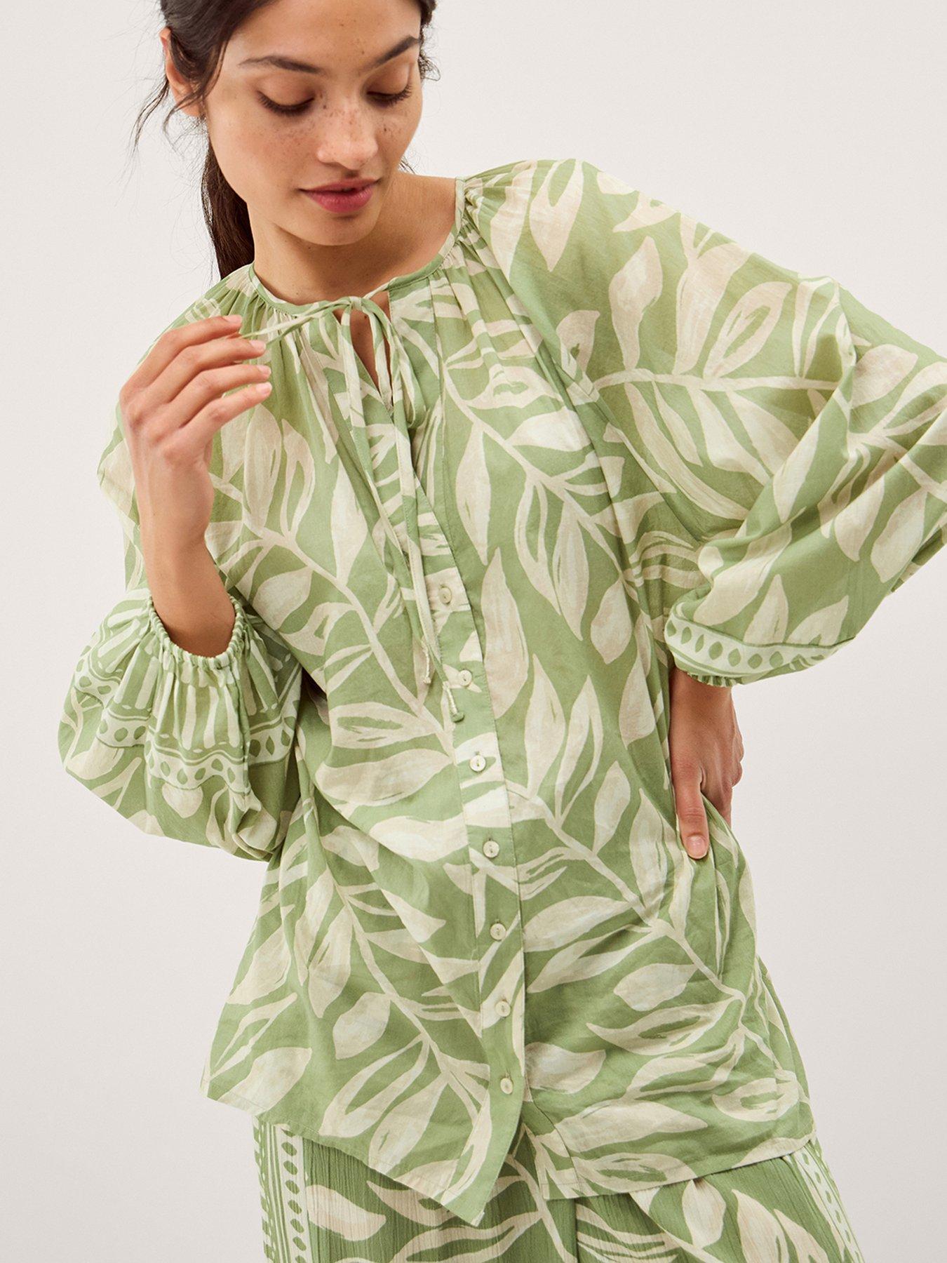 Monsoon Lillie Printed Shirt - Green