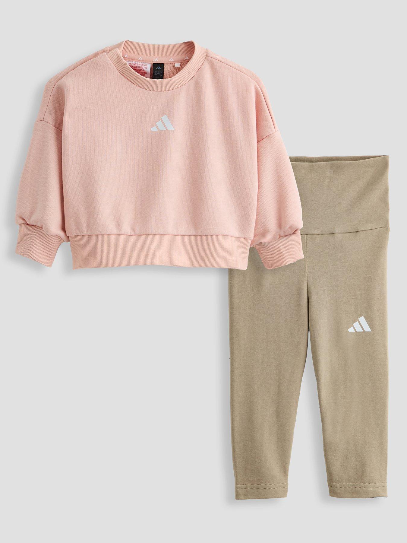 adidas Sportswear Infant Unisex Seasonals Sweatshirt and Joggers Set - Pink