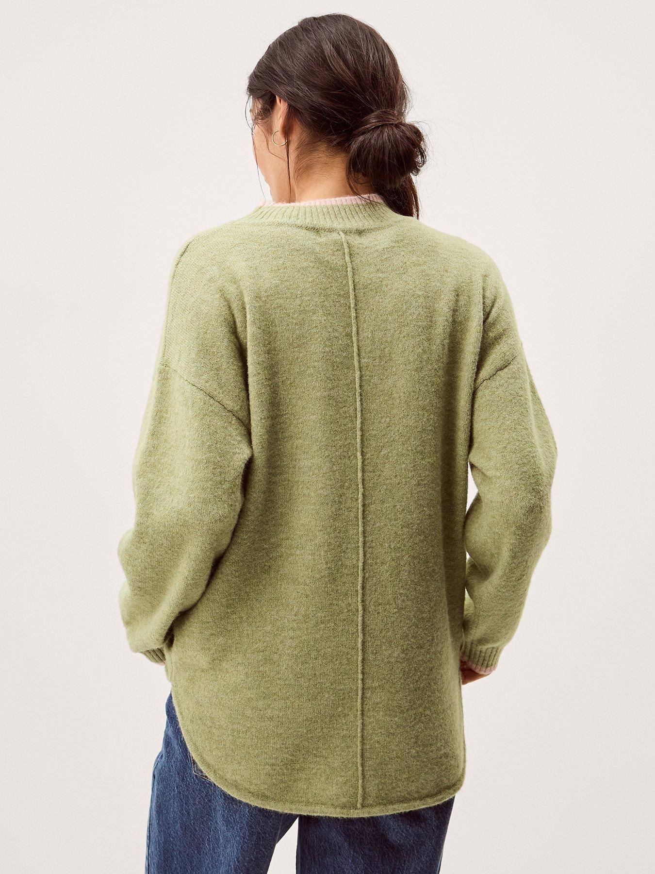 monsoon-tori-tipped-jumper-greenstillFront