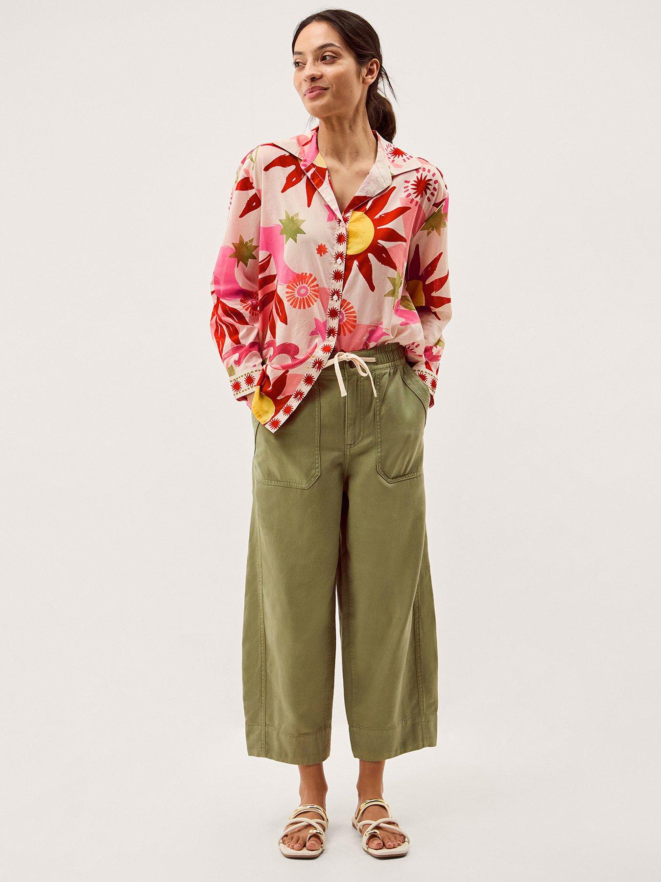 Image 1 of 5 of Monsoon Anissa Printed Shirt - Cream