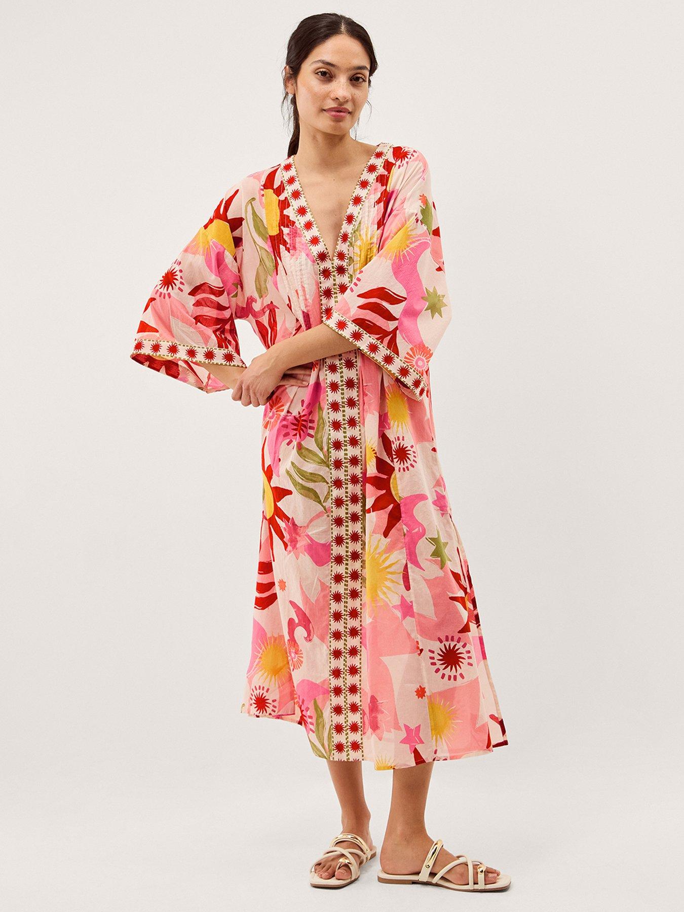 Image 1 of 5 of Monsoon Anissa Printed Kaftan