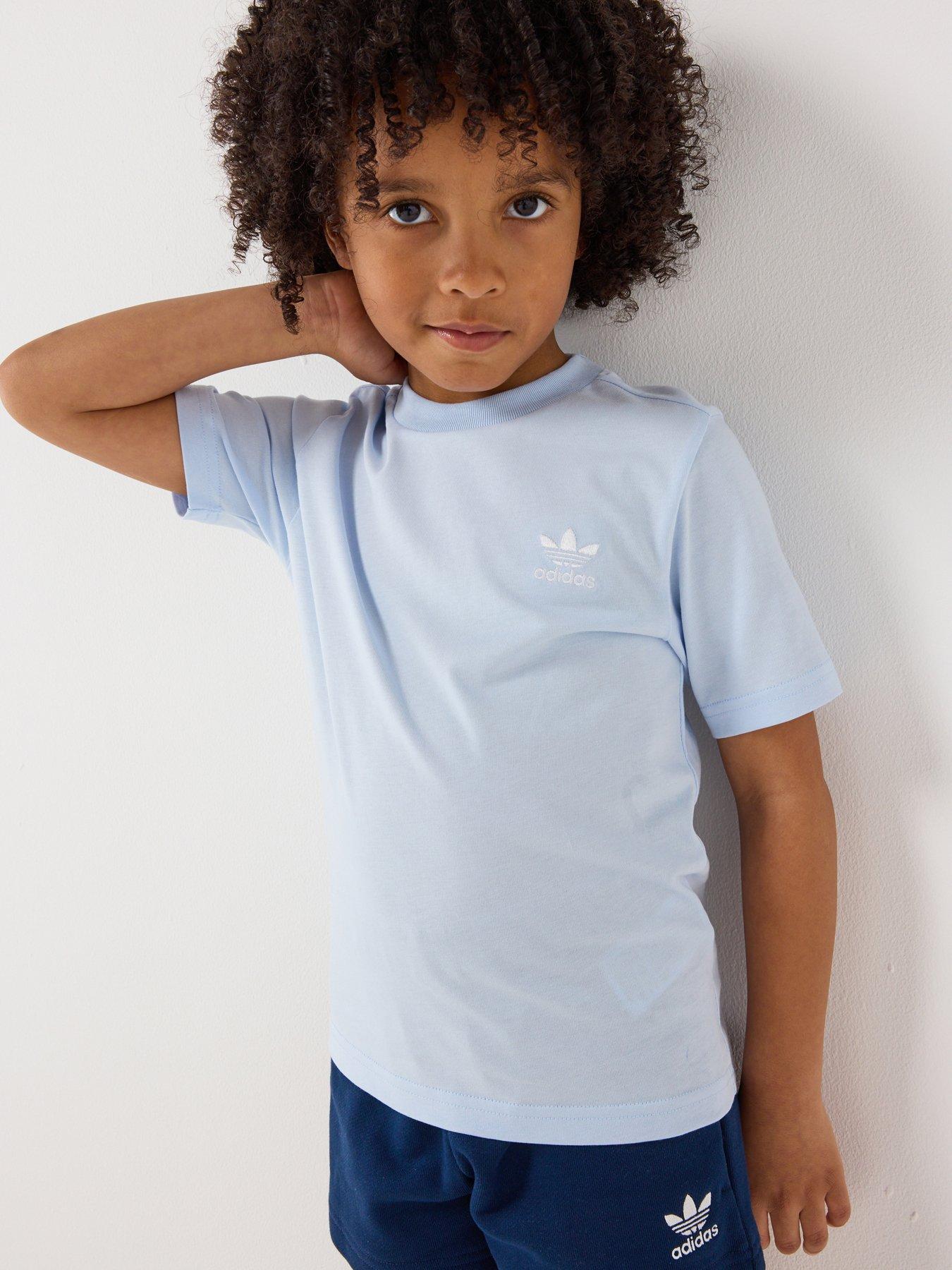 Image 1 of 6 of adidas Originals Kids Unisex T-Shirt &amp; Shorts Set - Blue