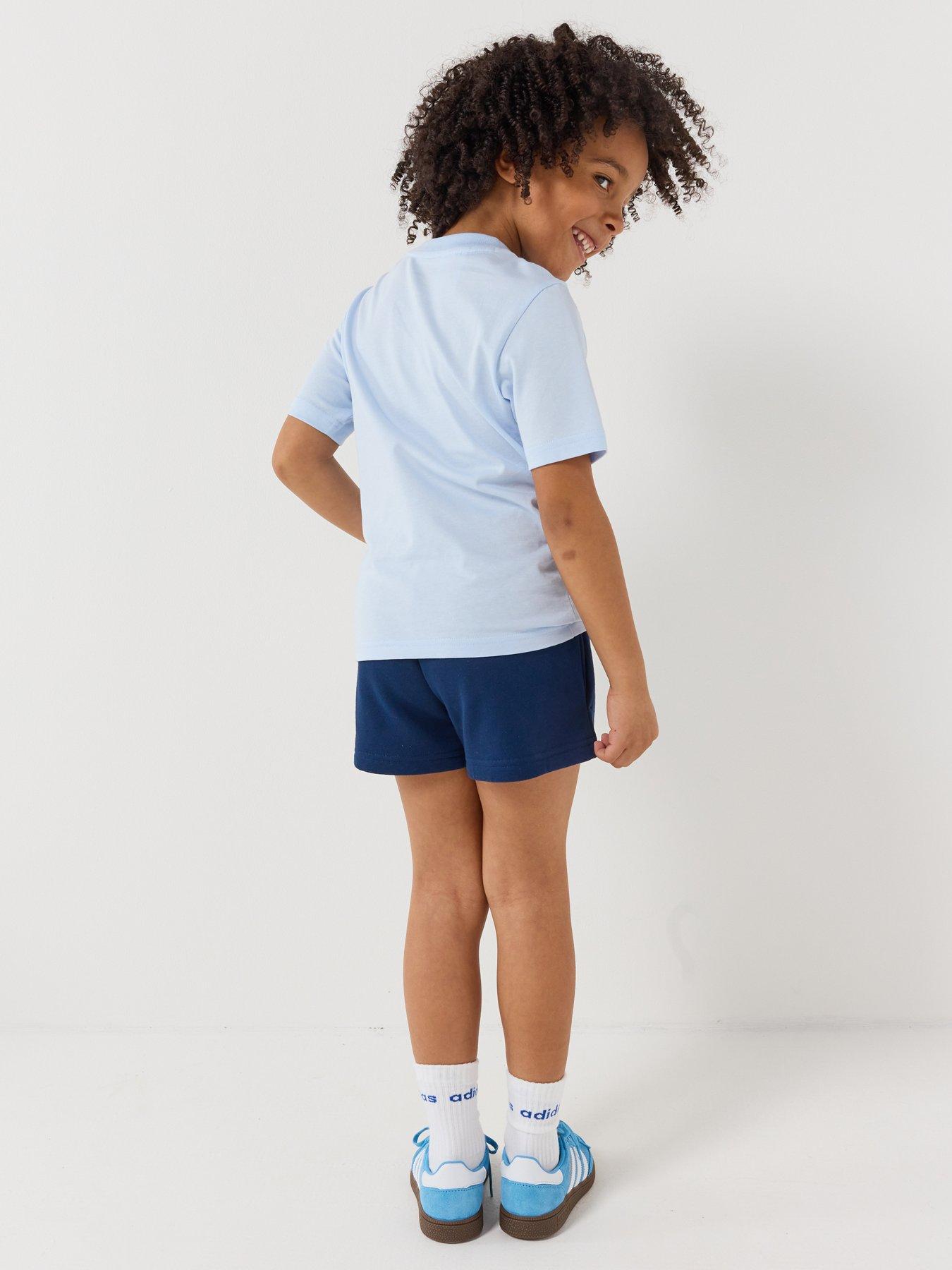 Image 2 of 6 of adidas Originals Kids Unisex T-Shirt &amp; Shorts Set - Blue