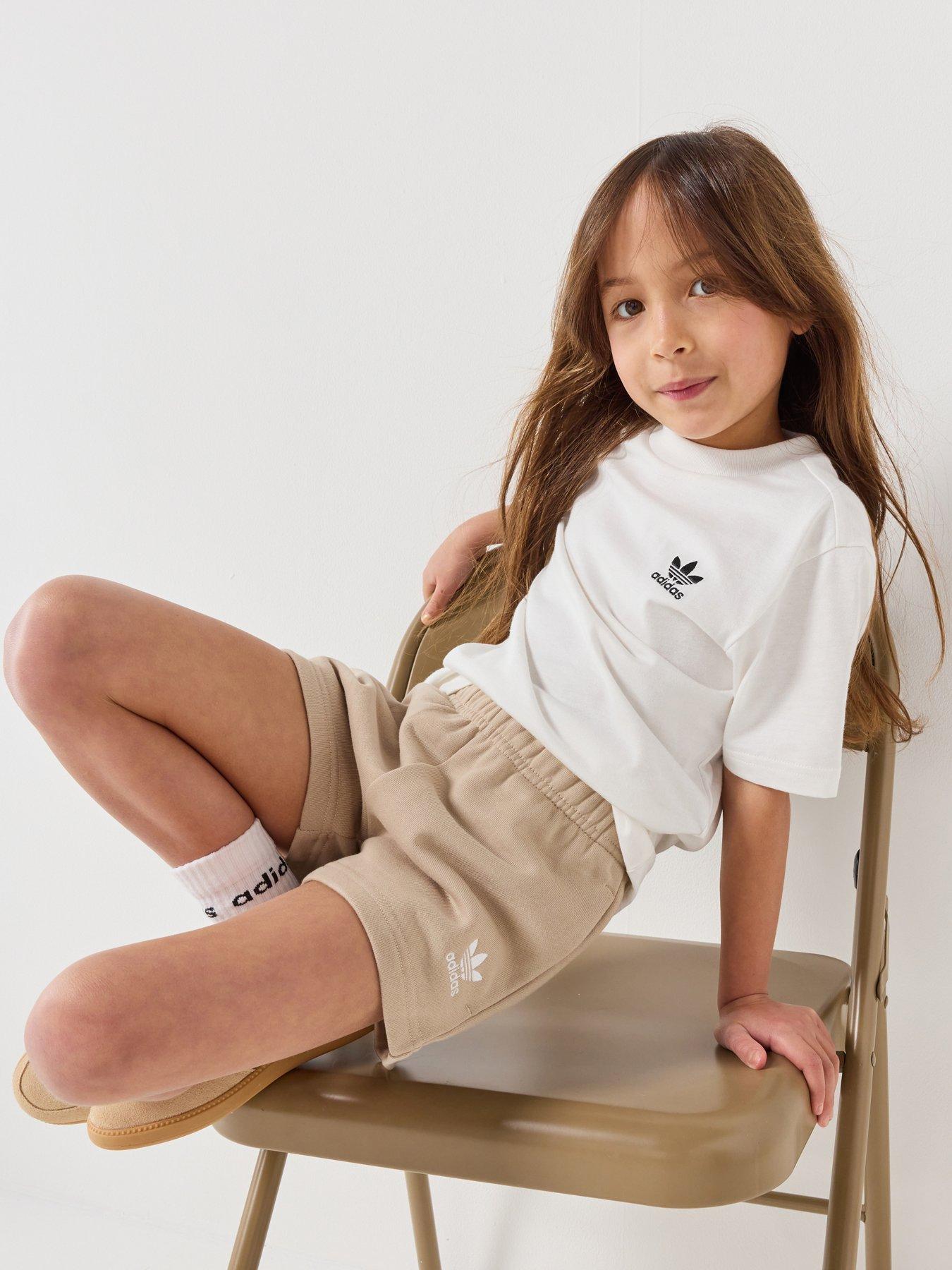 adidas Originals Kids Unisex Shorts And T-shrit Set - Beige