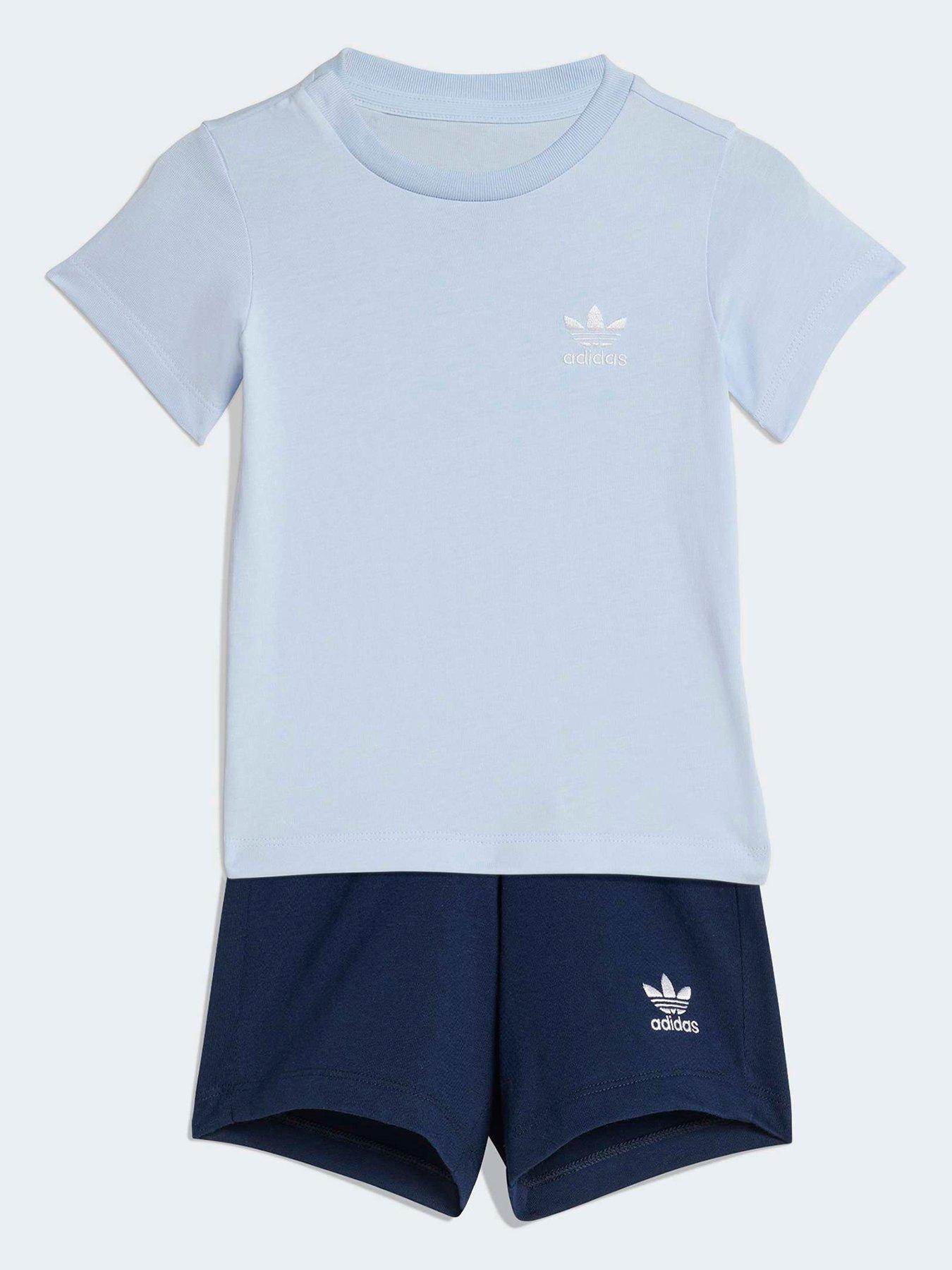 adidas Originals Infant Unisex Shorts And T-shirt Set - Blue