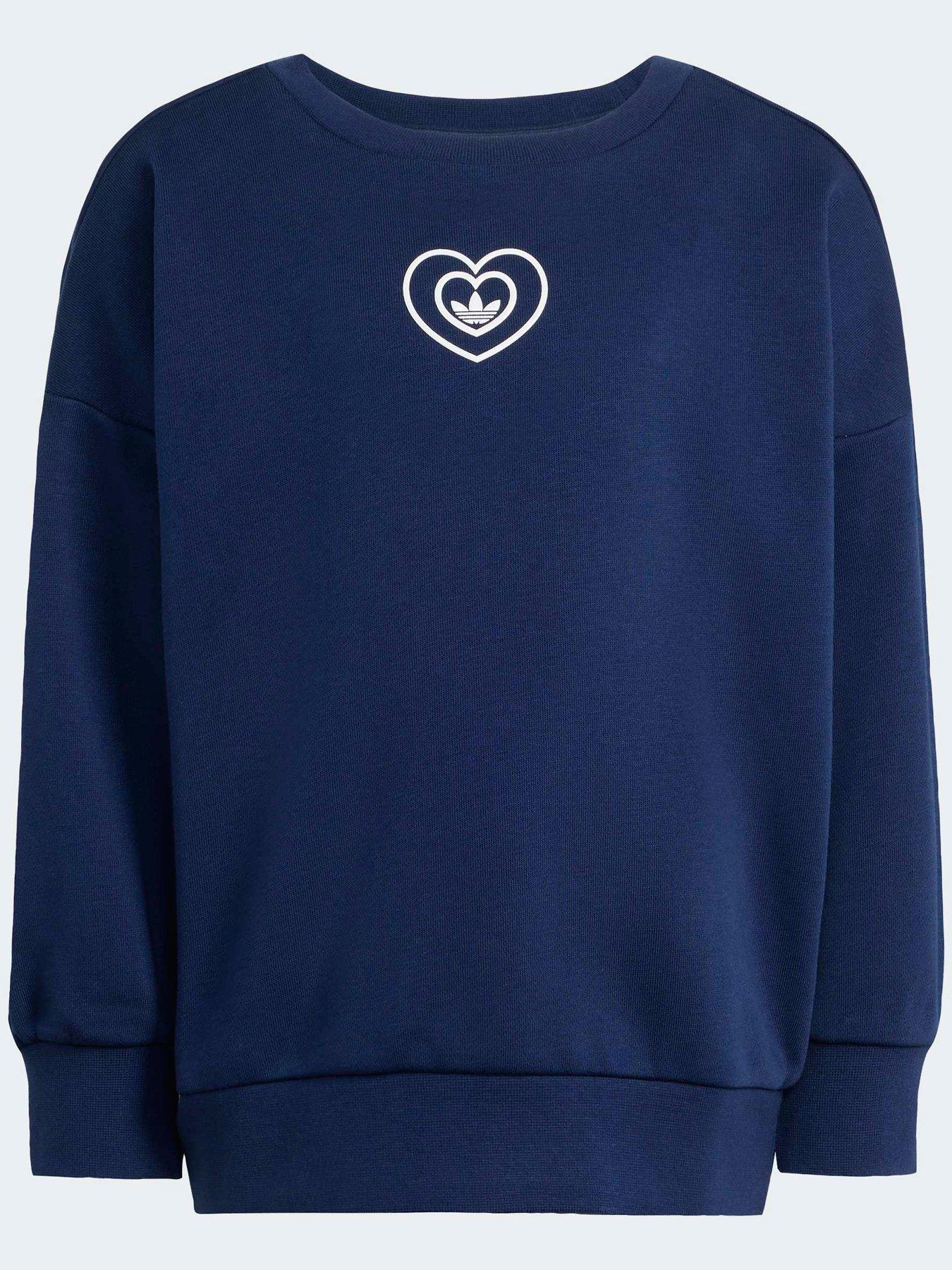 Image 6 of 7 of adidas Originals Kids Girl's Disney Crew and Flared Leggings Set - Blue