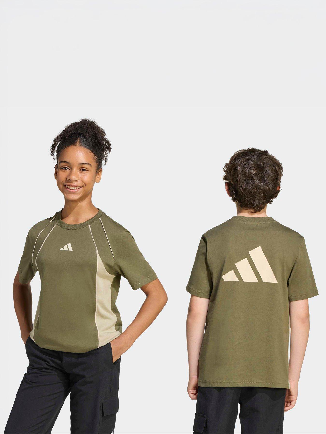 adidas Sportswear Junior Unisex Colour Block T-Shirt - Green