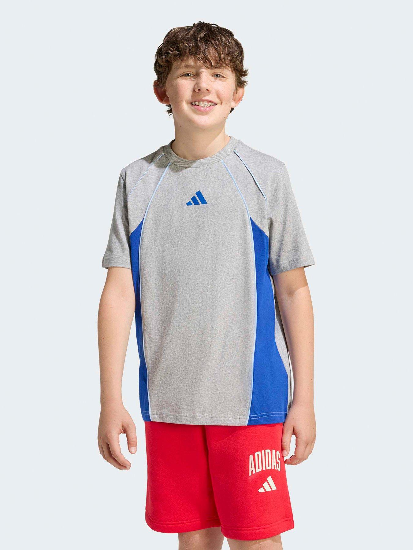 adidas Sportswear Junior Unisex Color Block T-Shirt - Grey