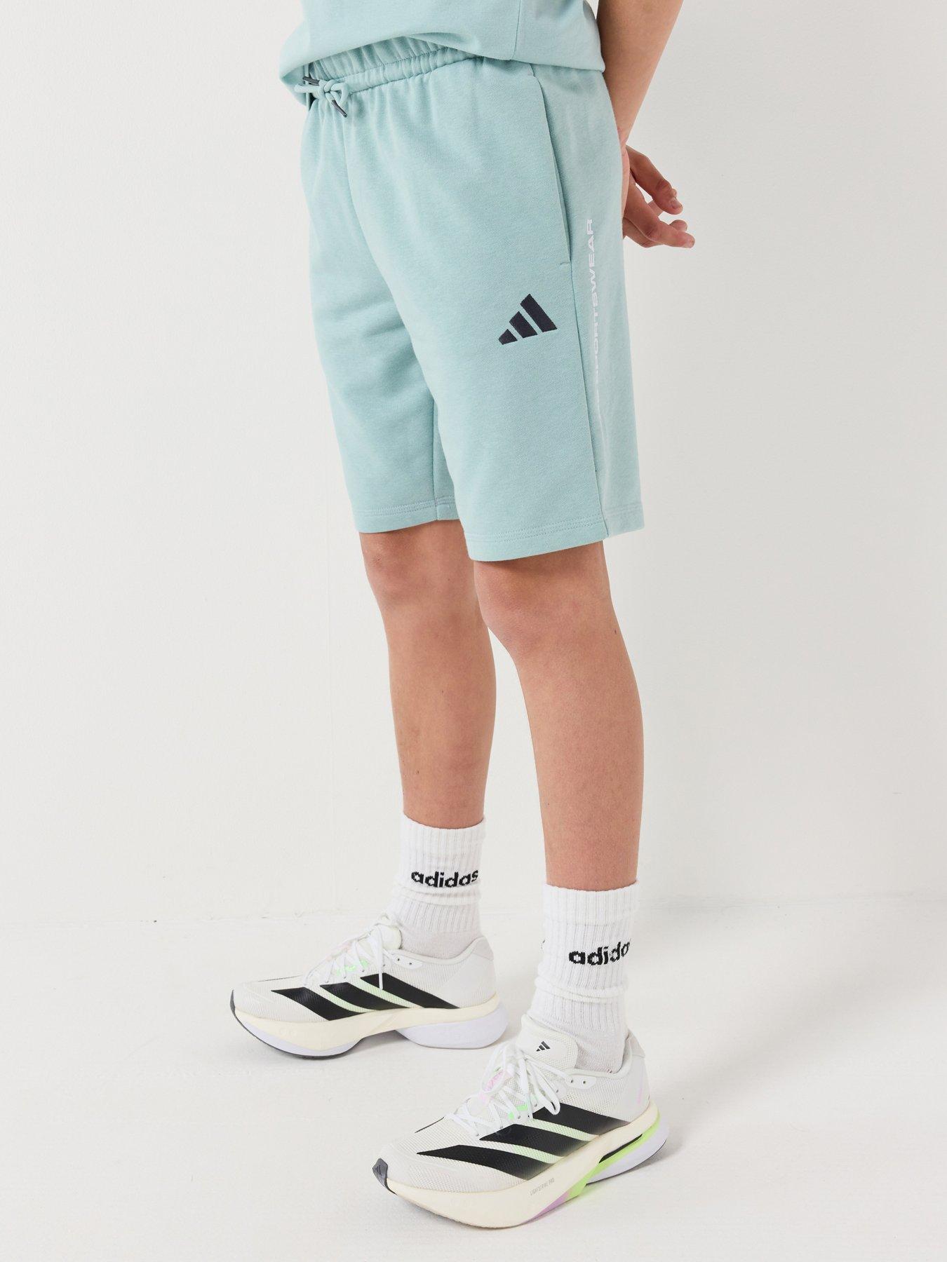 Adidas Sportswear Junior Boys Boys French Terry Slogan Shorts - Green in Tacgrn