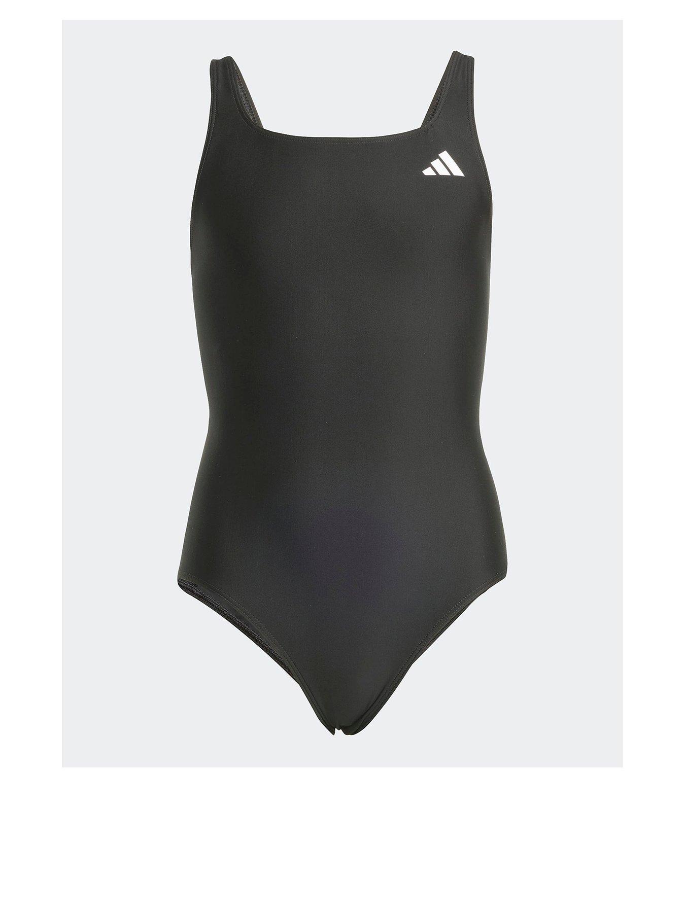 Image 1 of 4 of adidas Girls Essentials V Back Swimsuit - Black
