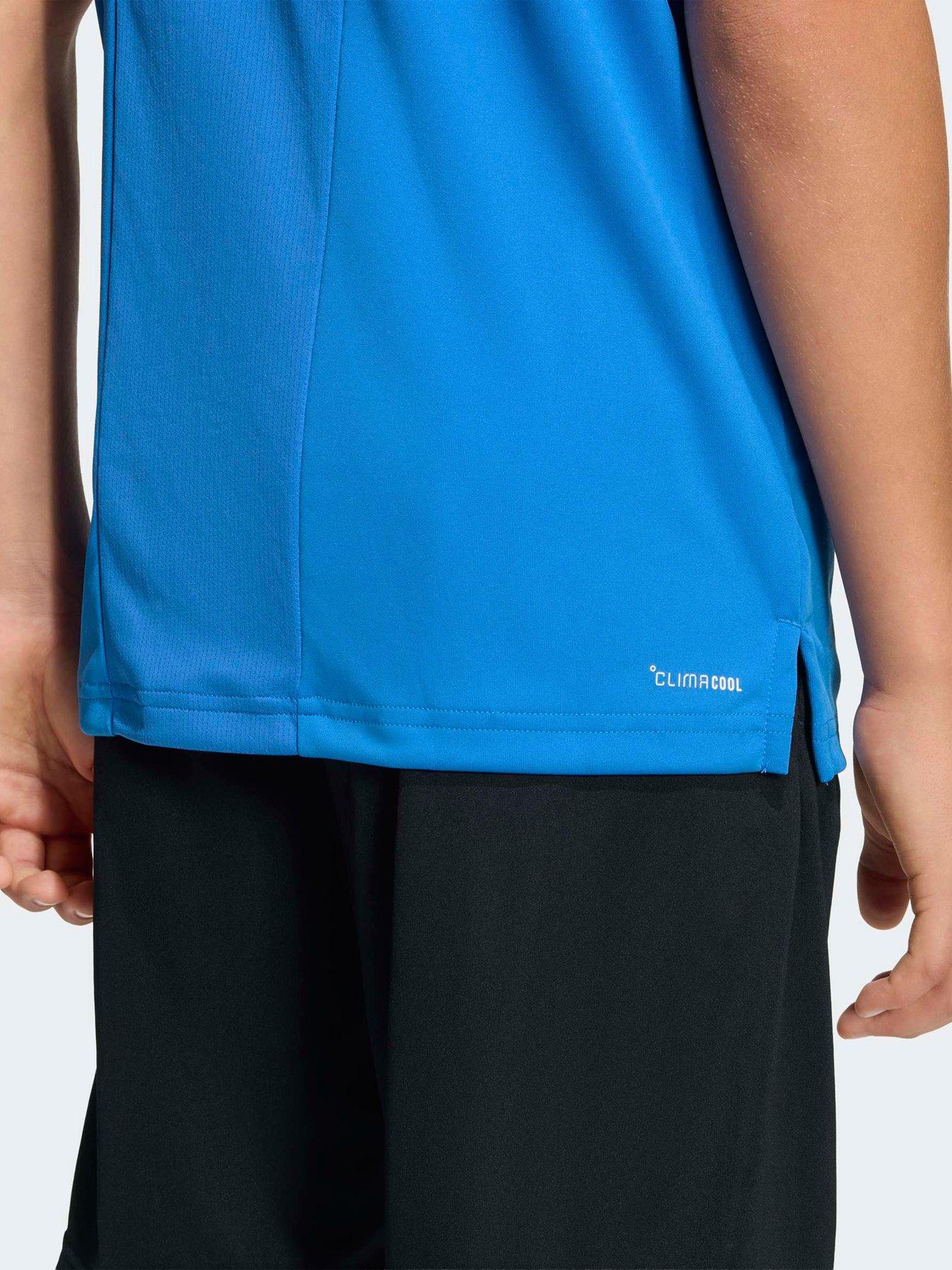 adidas-junior-boys-train-essentials-3-stripe-t-shirt-bluedetail