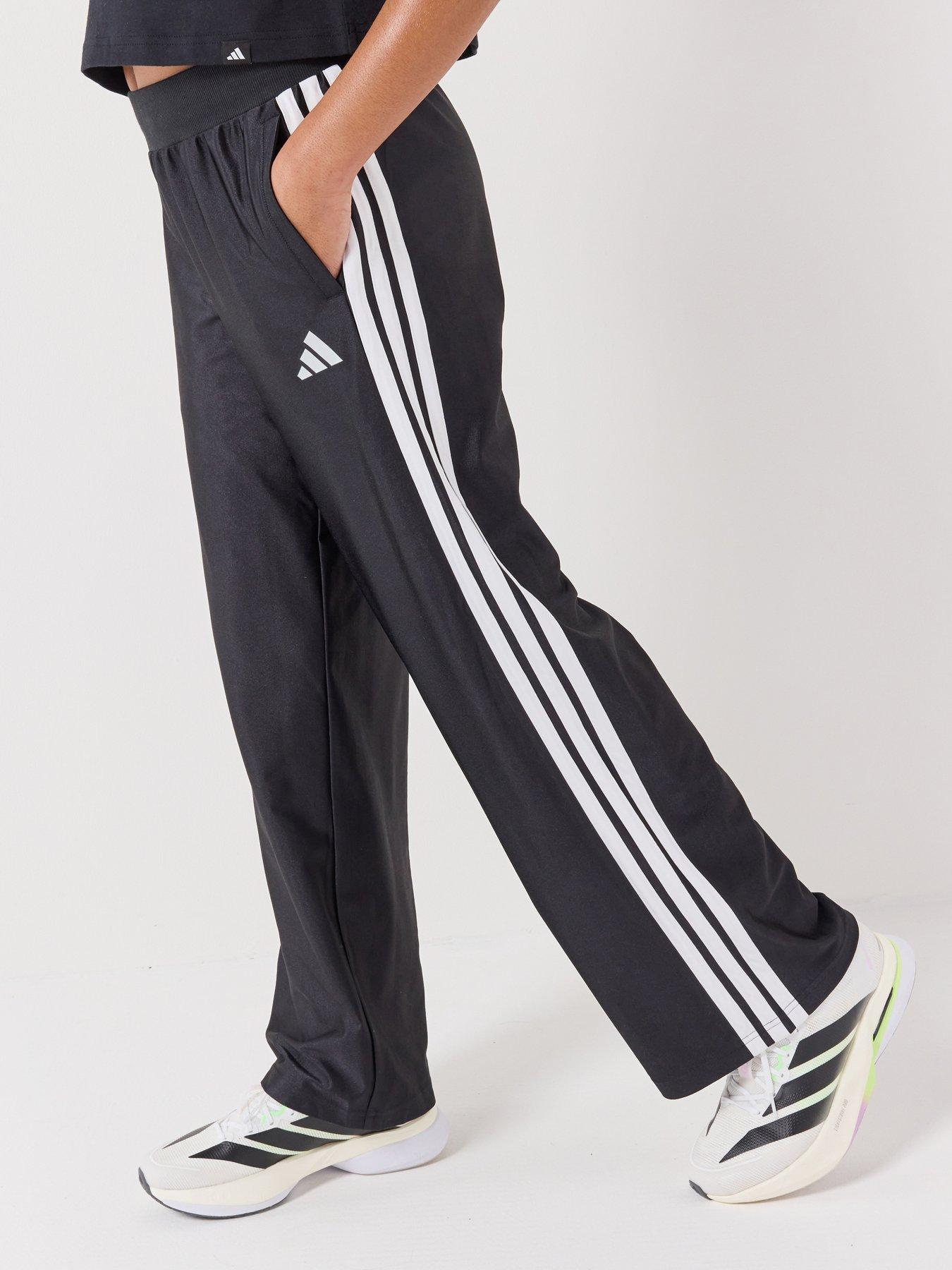 adidas Sportswear Junior Girls Seasonals Glam Wide Leg Pants - Black