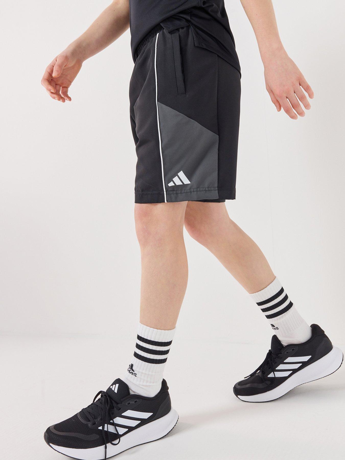 Adidas Sportswear Junior Unisex Color Block Woven Shorts - Black